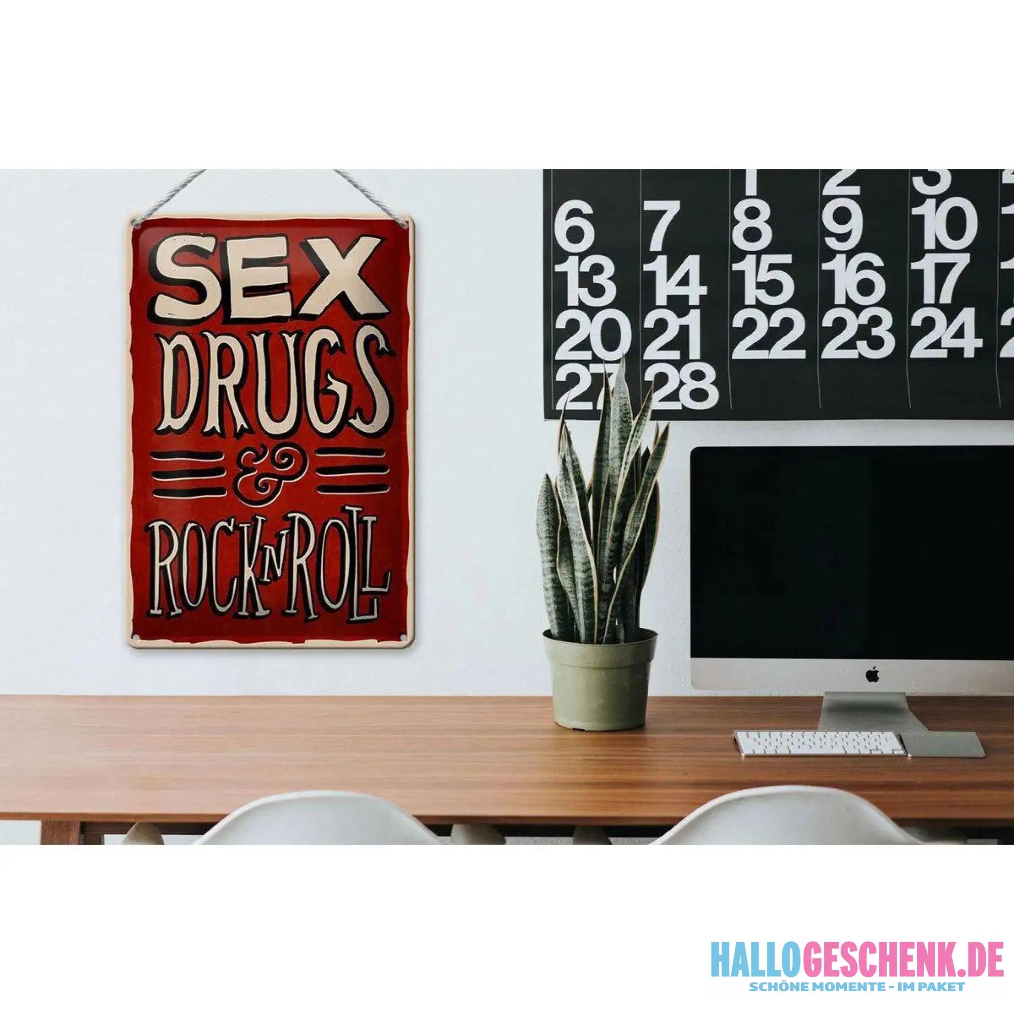Blechschild Spruch 20x30cm Sex drugs Rock n Roll