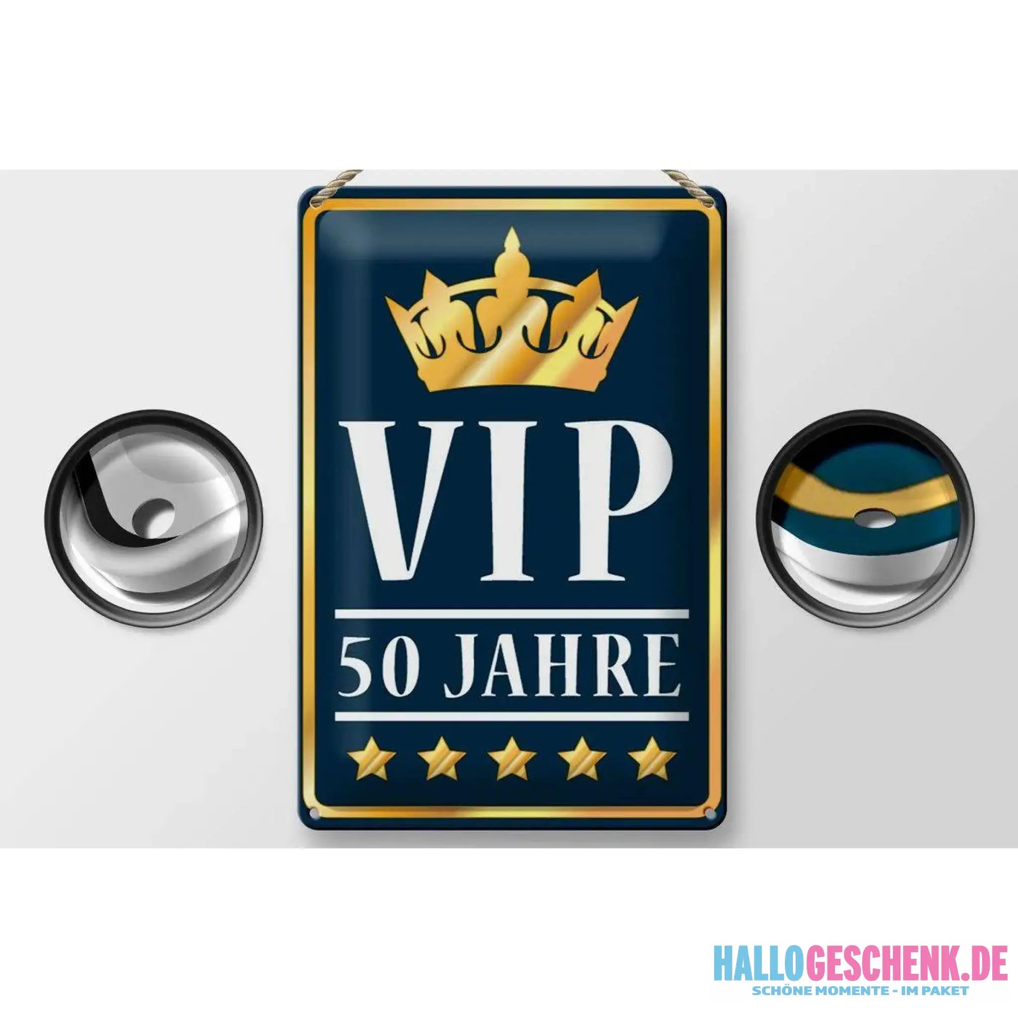 Blechschild Spruch 20x30cm VIP 50 Jahre Jubiläum Feier