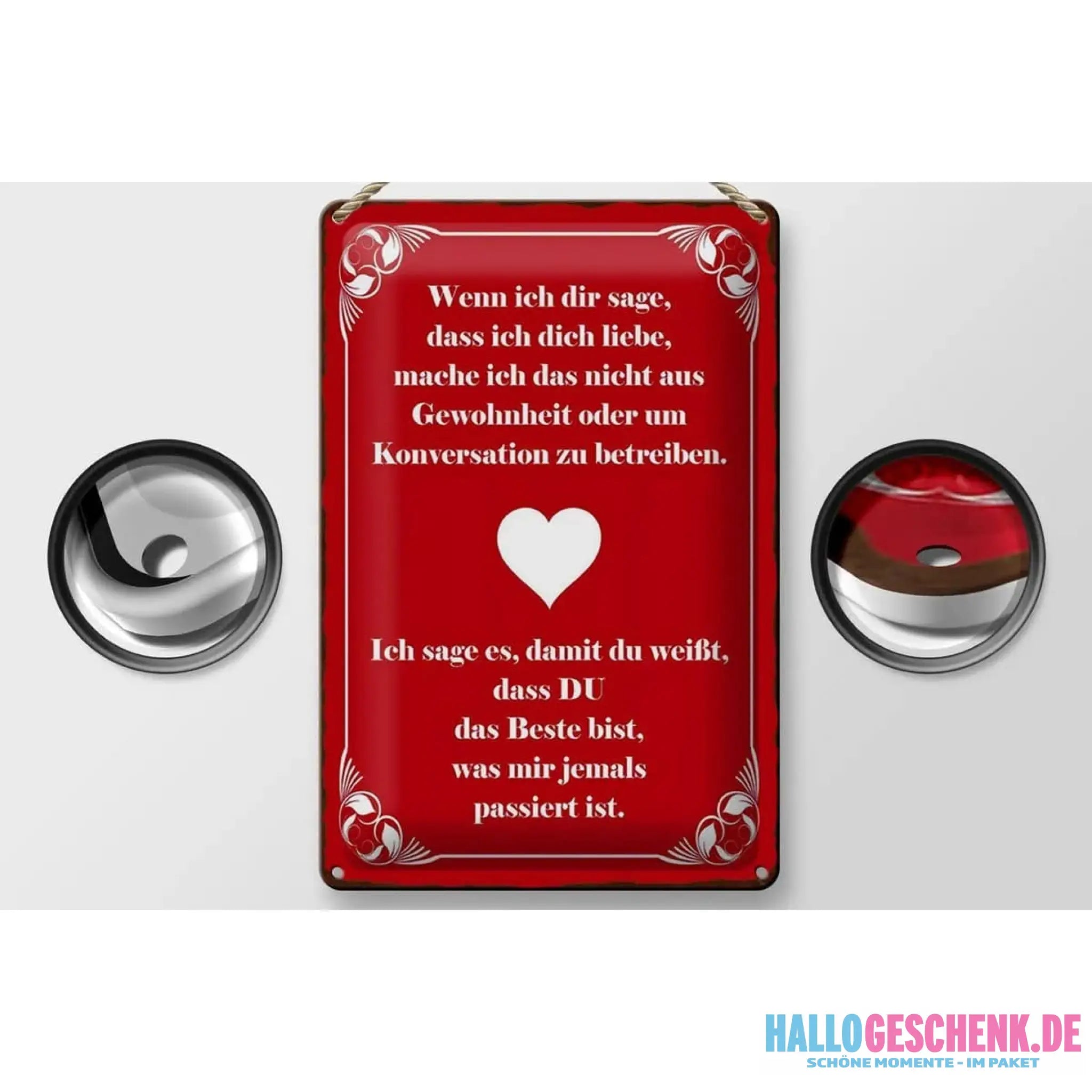 Blechschild Spruch 20x30cm wenn ich dir sage ich dich liebe