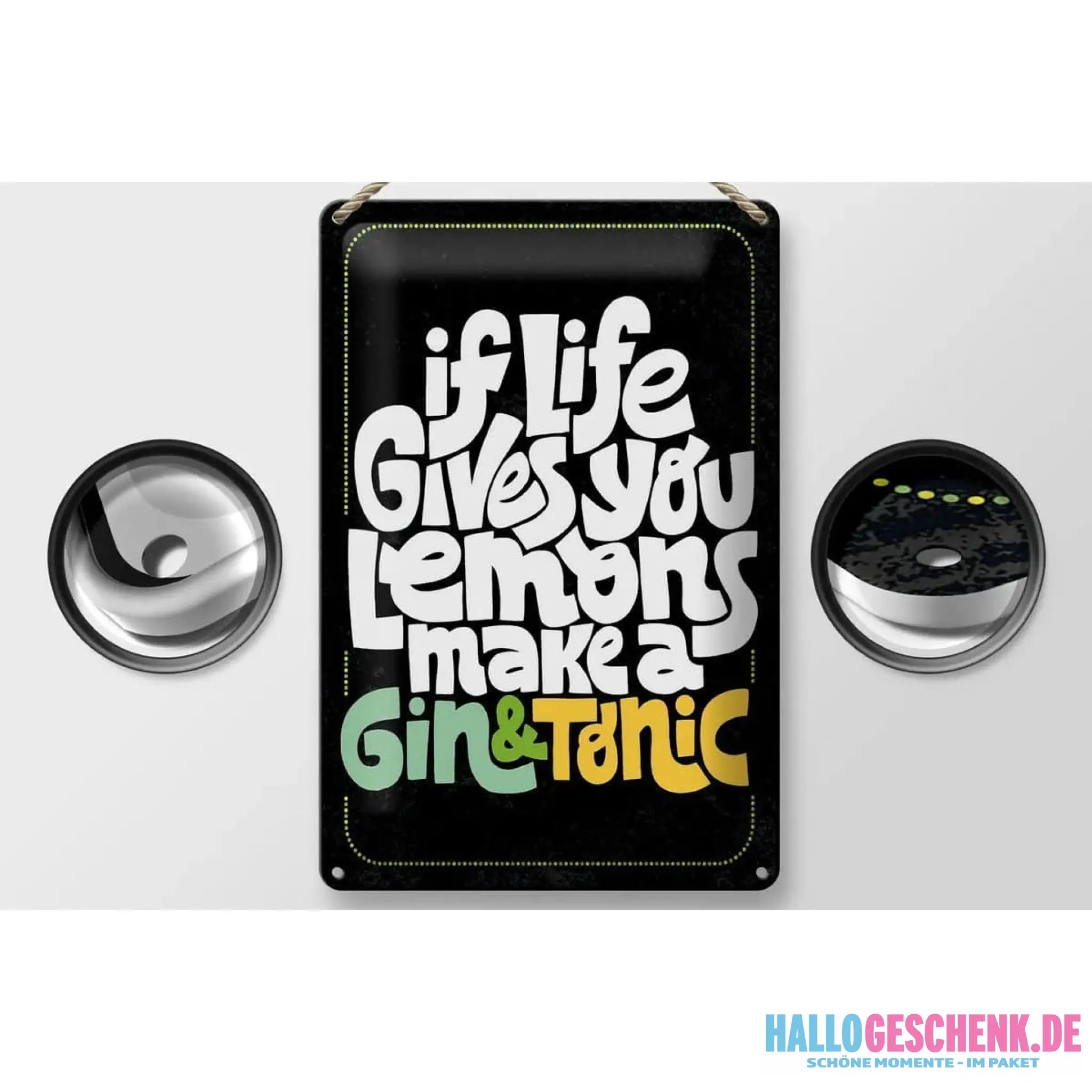 Blechschild Spruch Life gives Lemons make Gin & Tonic 20x30cm