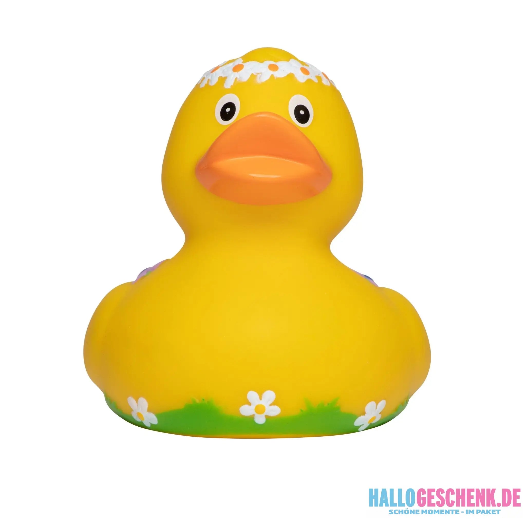 Blumenkranz und Blütenzauber • Quietsche-Ente / Badeente