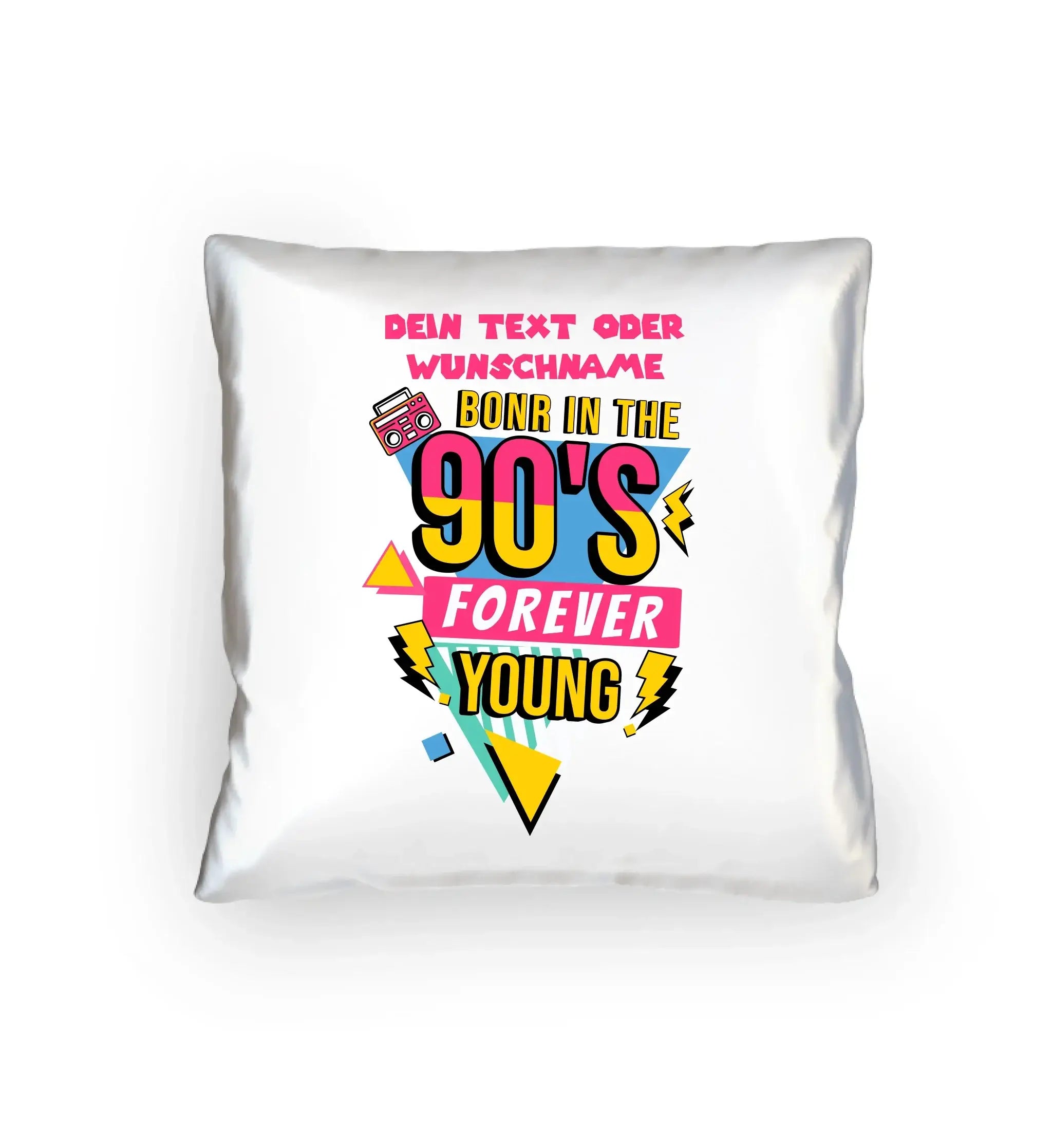 BORN IN THE 90s • personalisiert • Kissen 40x40 cm - Kissen 40x40 cm / White / 40cm-x-40cm - personalisierte Kissen