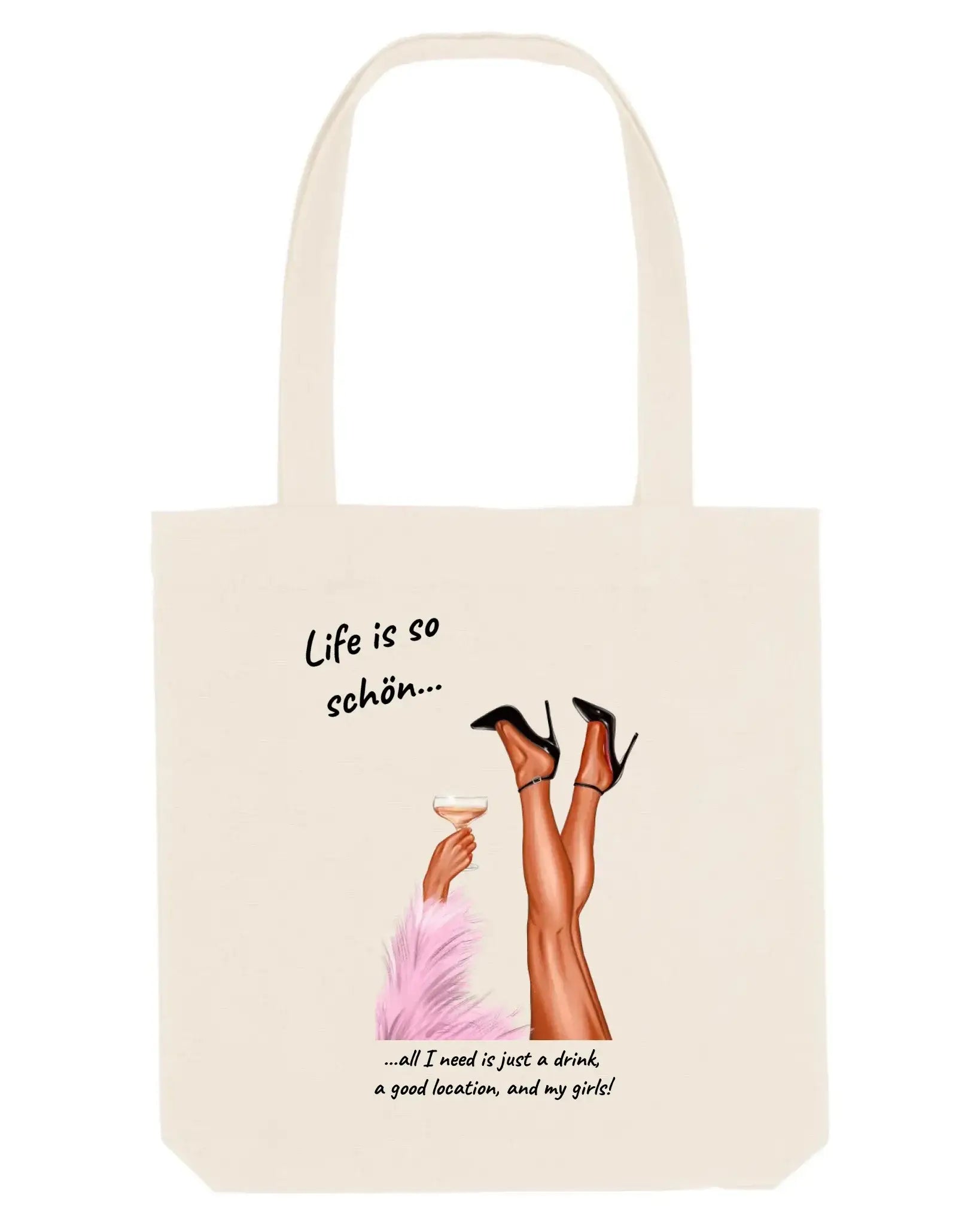 Ladies: Party-Beine • mehrere Artikel • ’Statement-Collection’ • Wunschtext • personalisierte Figuren - Stofftasche