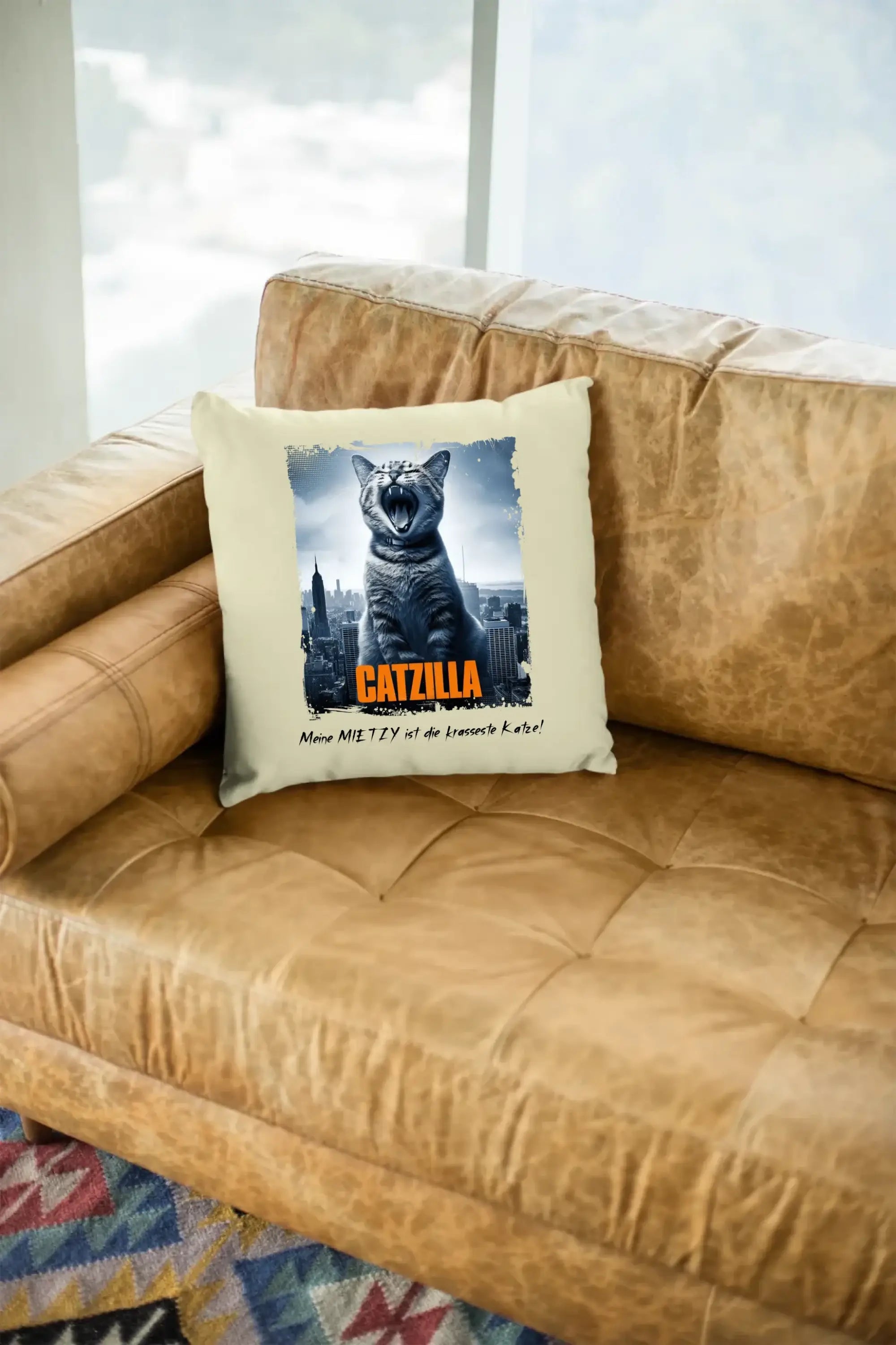 Catzilla • Katze • Kissen 40x40 cm • Exklusivdesign • personalisiert