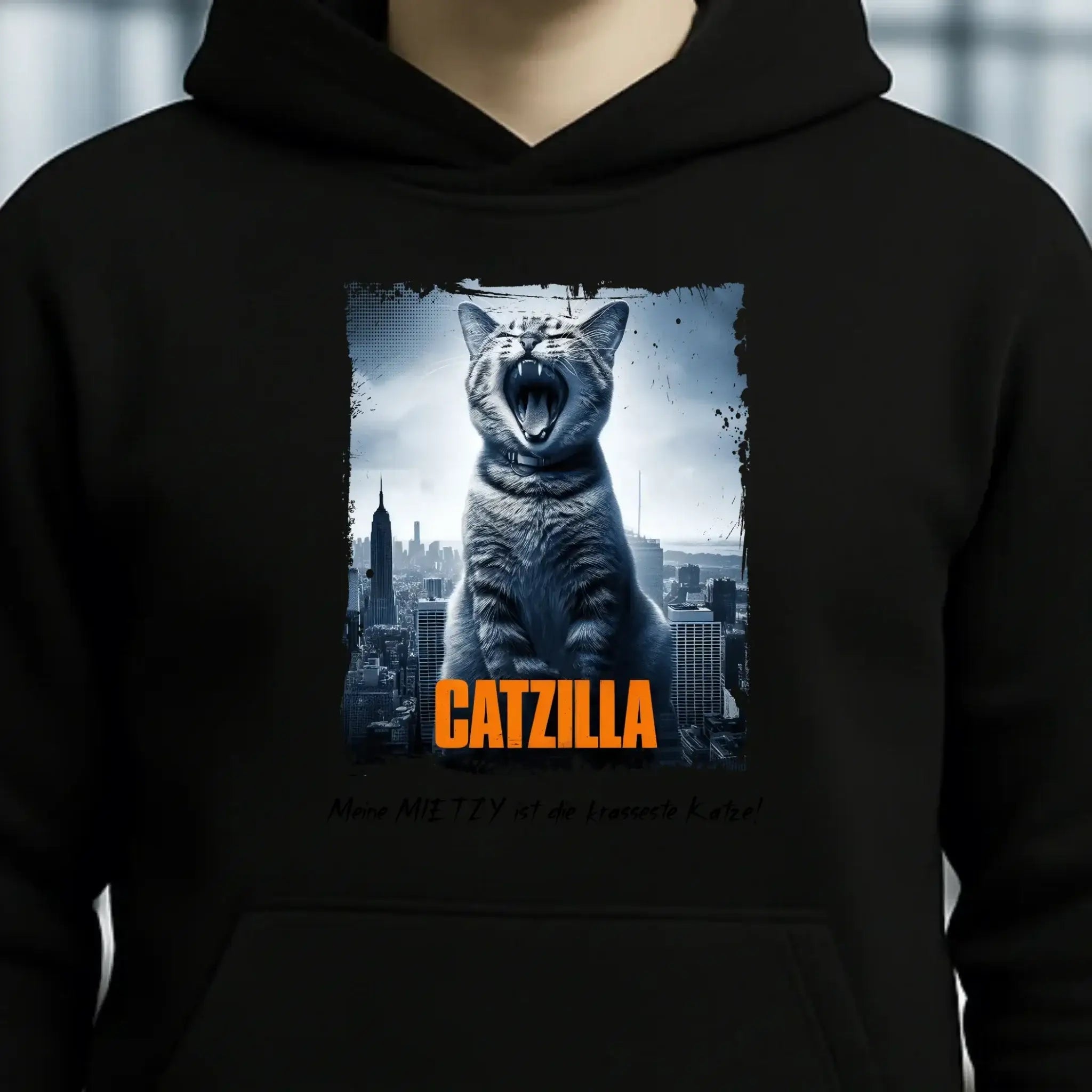 Catzilla • Katze • Unisex Premium Hoodie XS-5XL aus Bio-Baumwolle für Damen & Herren • Exklusivdesign • personalisiert