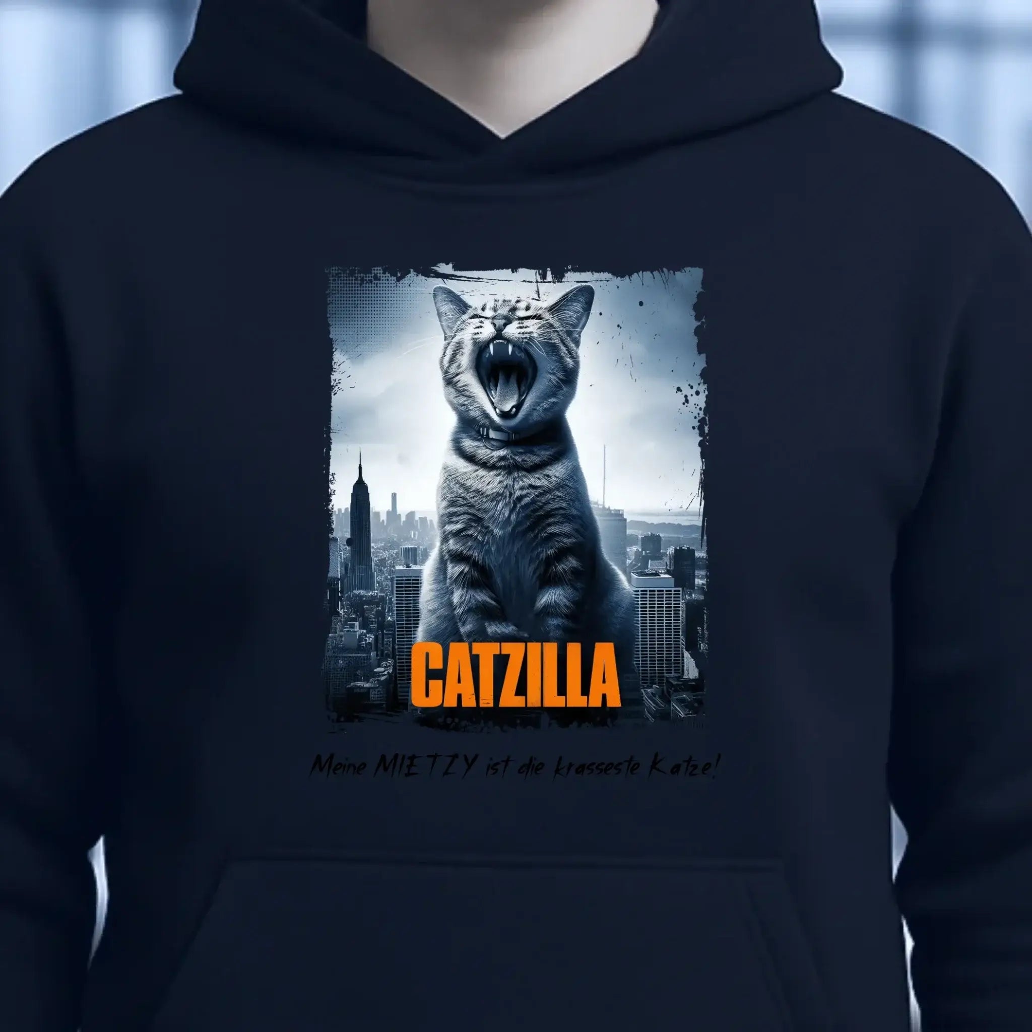 Catzilla • Katze • Unisex Premium Hoodie XS-5XL aus Bio-Baumwolle für Damen & Herren • Exklusivdesign • personalisiert