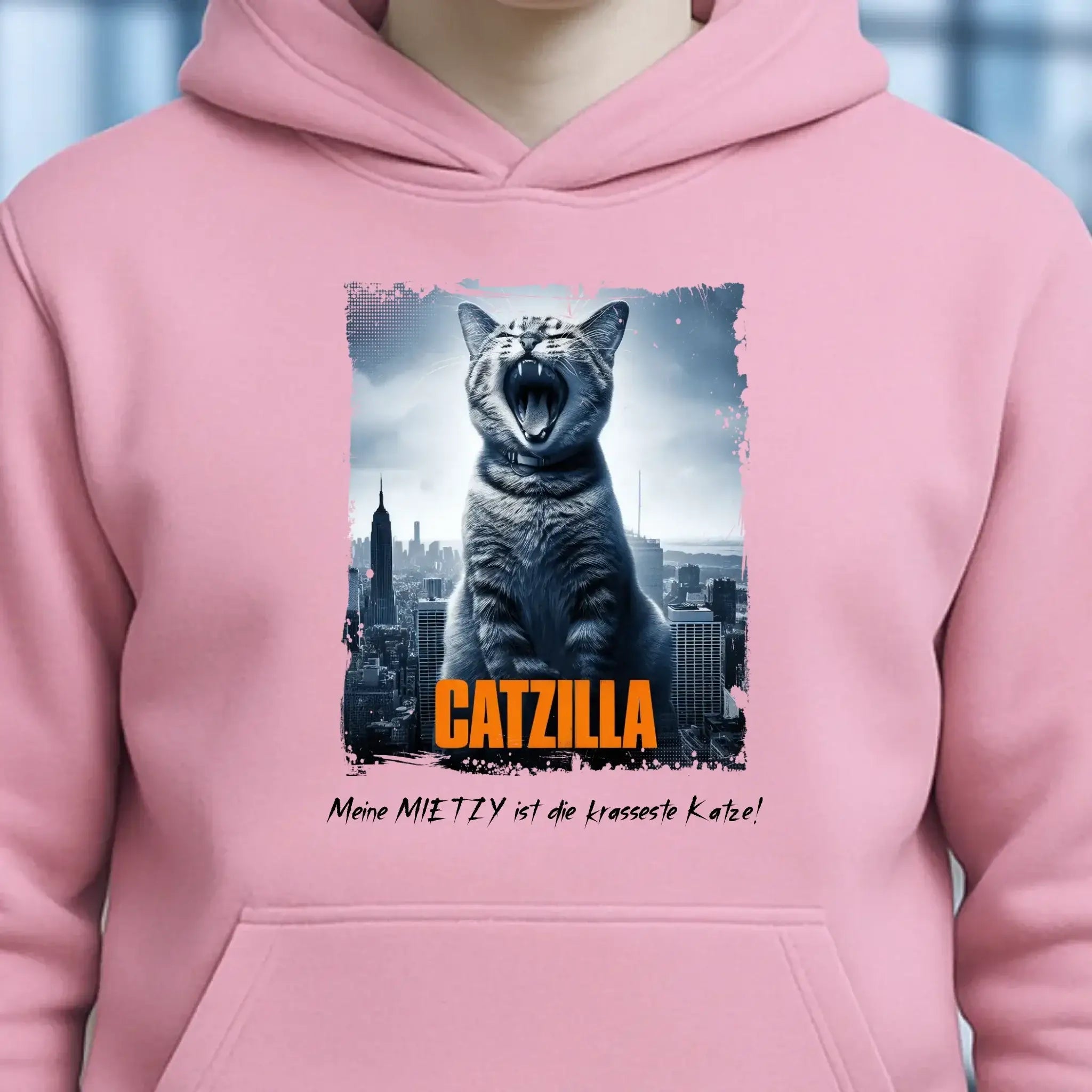 Catzilla • Katze • Unisex Premium Hoodie XS-5XL aus Bio-Baumwolle für Damen & Herren • Exklusivdesign • personalisiert
