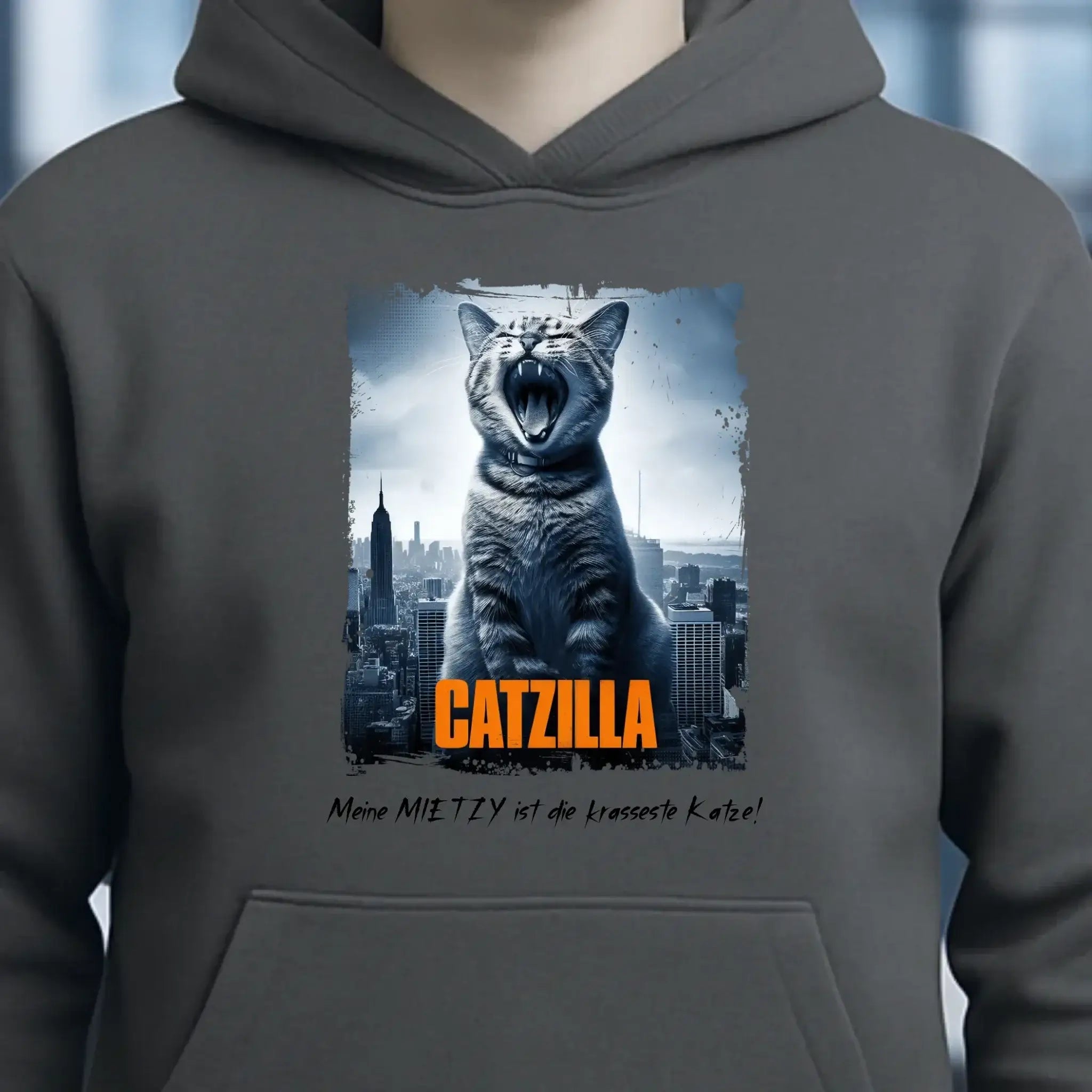 Catzilla • Katze • Unisex Premium Hoodie XS-5XL aus Bio-Baumwolle für Damen & Herren • Exklusivdesign • personalisiert