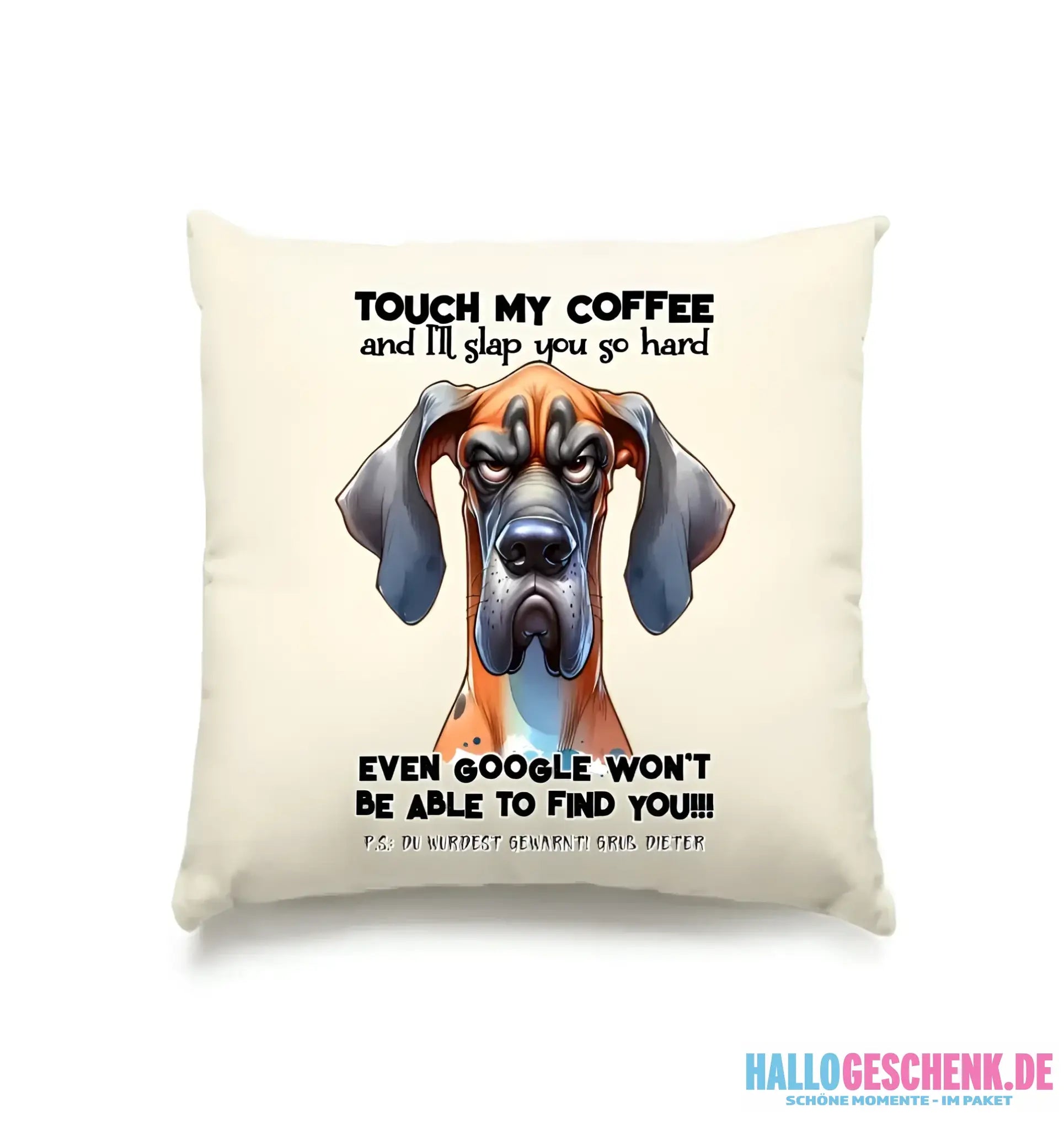 Coffee-Dog • Kaffee • Hund • Kissen 40x40 cm • Exklusivdesign • personalisiert