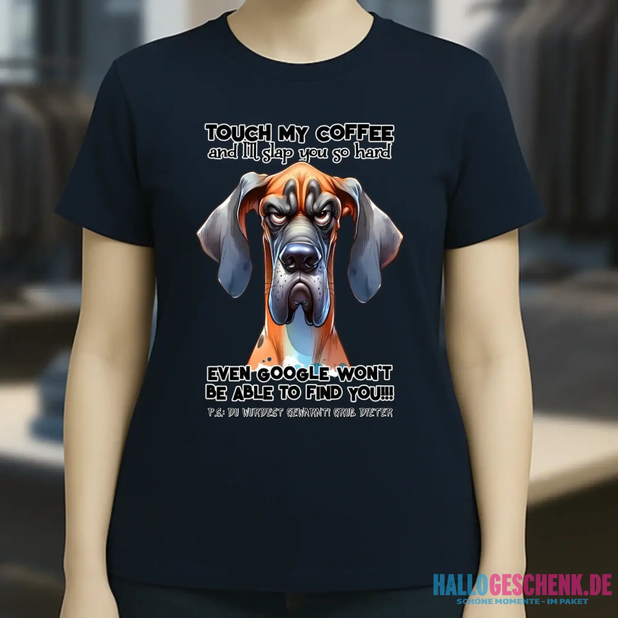 Coffee-Dog • Kaffee • Hund • Ladies Premium T-Shirt XS-2XL aus Bio-Baumwolle für Damen • Exklusivdesign • personalisiert