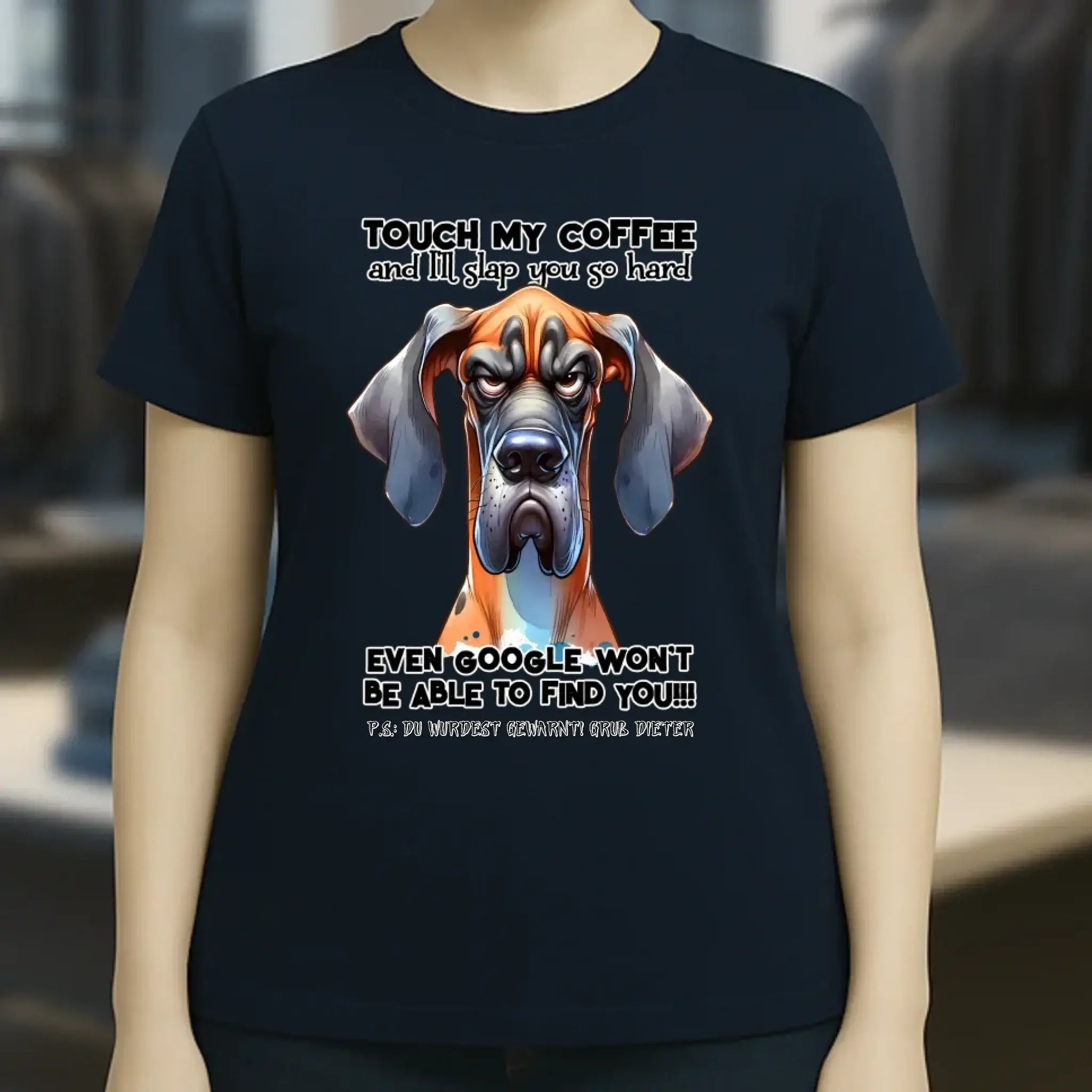 Coffee-Dog • Kaffee • Hund • Ladies Premium T-Shirt XS-2XL aus Bio-Baumwolle für Damen • Exklusivdesign • personalisiert