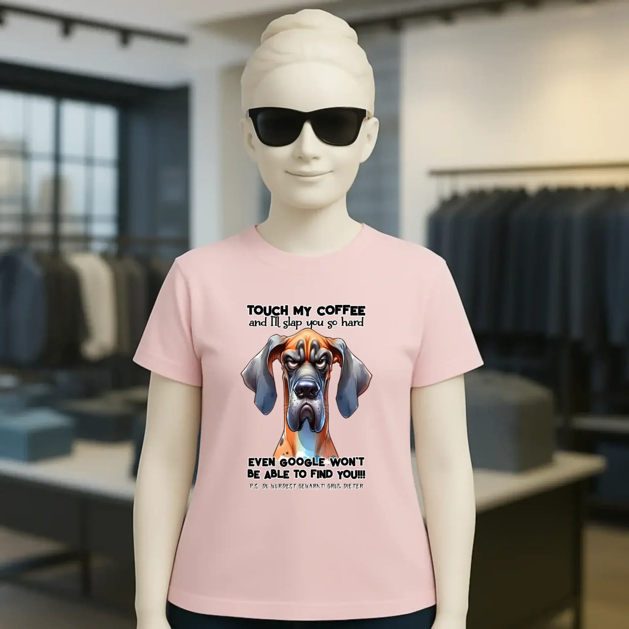 Coffee-Dog • Kaffee • Hund • Ladies Premium T-Shirt XS-2XL aus Bio-Baumwolle für Damen • Exklusivdesign • personalisiert