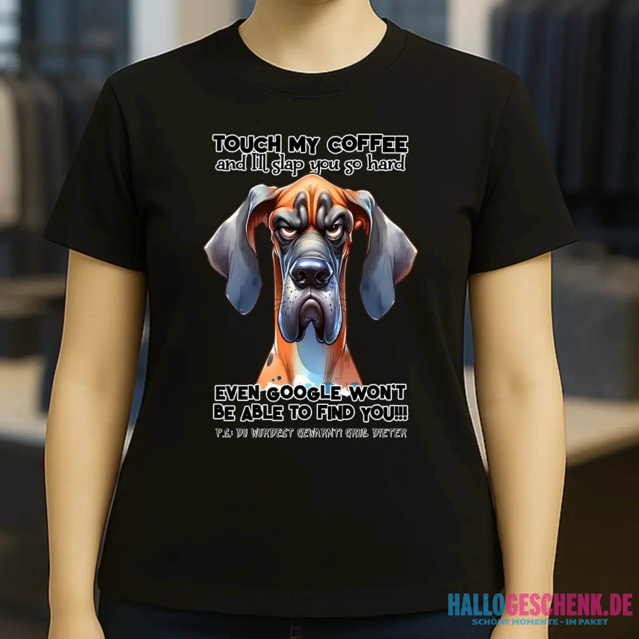 Coffee-Dog • Kaffee • Hund • Ladies Premium T-Shirt XS-2XL aus Bio-Baumwolle für Damen • Exklusivdesign • personalisiert