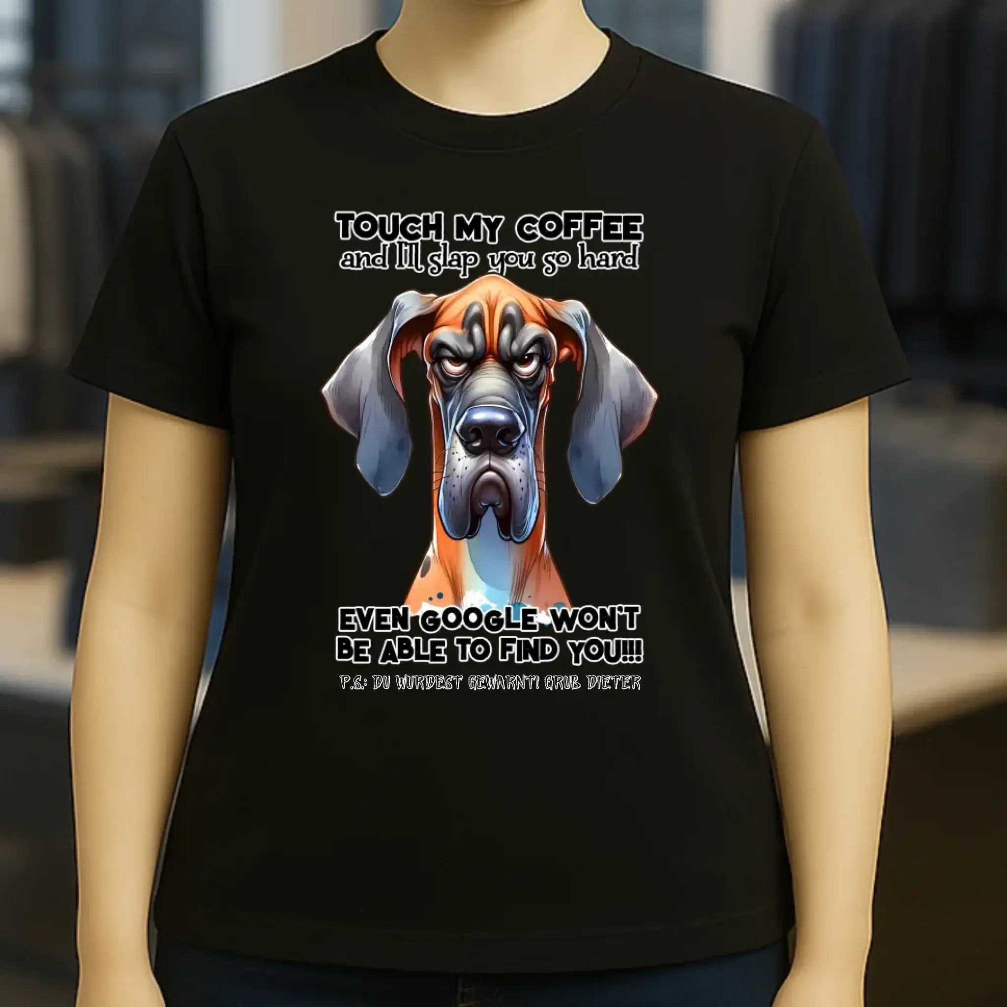 Coffee-Dog • Kaffee • Hund • Ladies Premium T-Shirt XS-2XL aus Bio-Baumwolle für Damen • Exklusivdesign • personalisiert