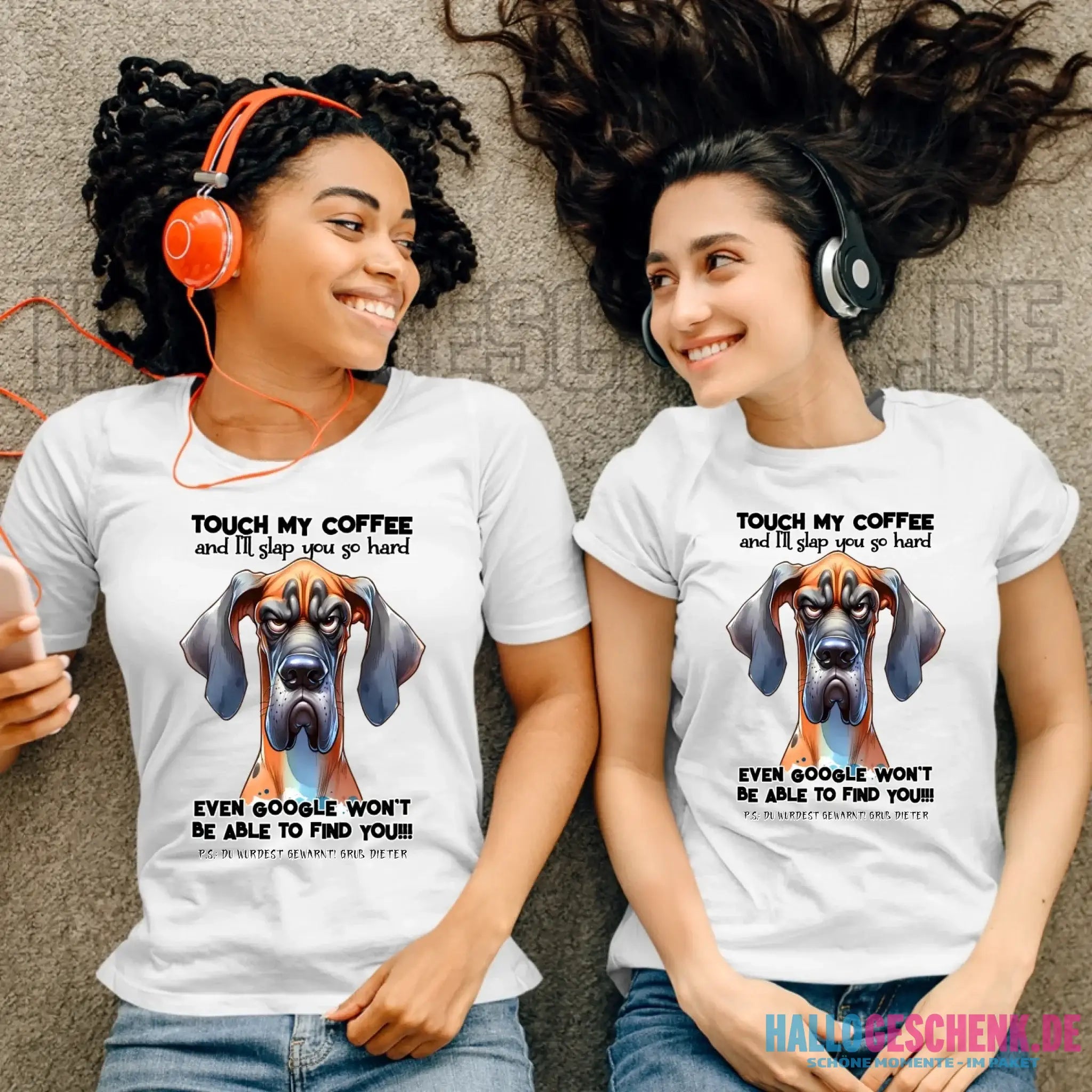 Coffee-Dog • Kaffee • Hund • Ladies Premium T-Shirt XS-2XL aus Bio-Baumwolle für Damen • Exklusivdesign • personalisiert