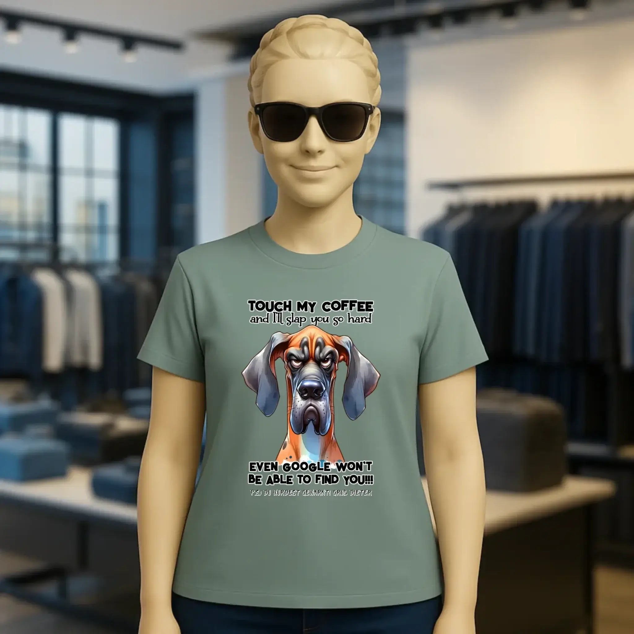 Coffee-Dog • Kaffee • Hund • Ladies Premium T-Shirt XS-2XL aus Bio-Baumwolle für Damen • Exklusivdesign • personalisiert