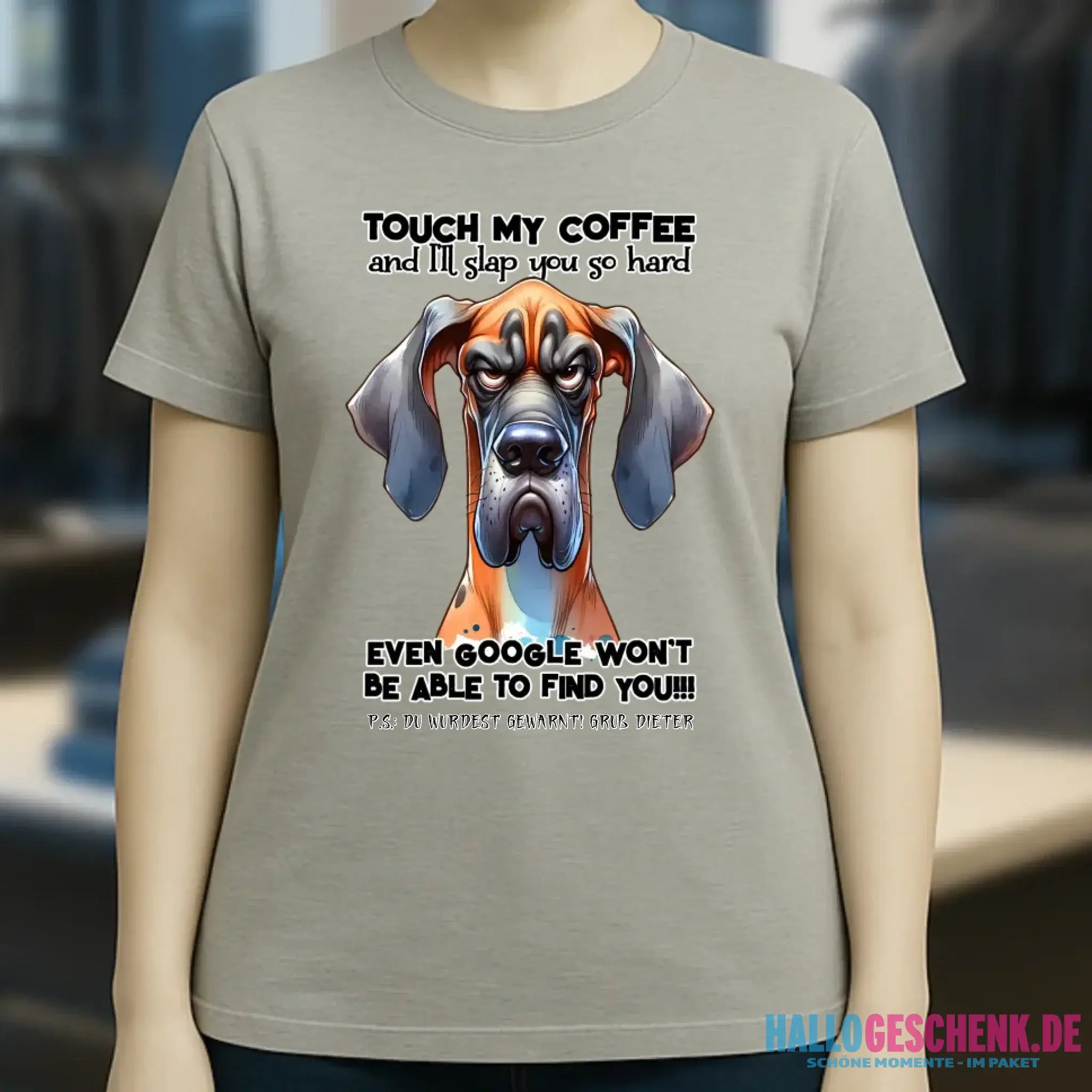 Coffee-Dog • Kaffee • Hund • Ladies Premium T-Shirt XS-2XL aus Bio-Baumwolle für Damen • Exklusivdesign • personalisiert