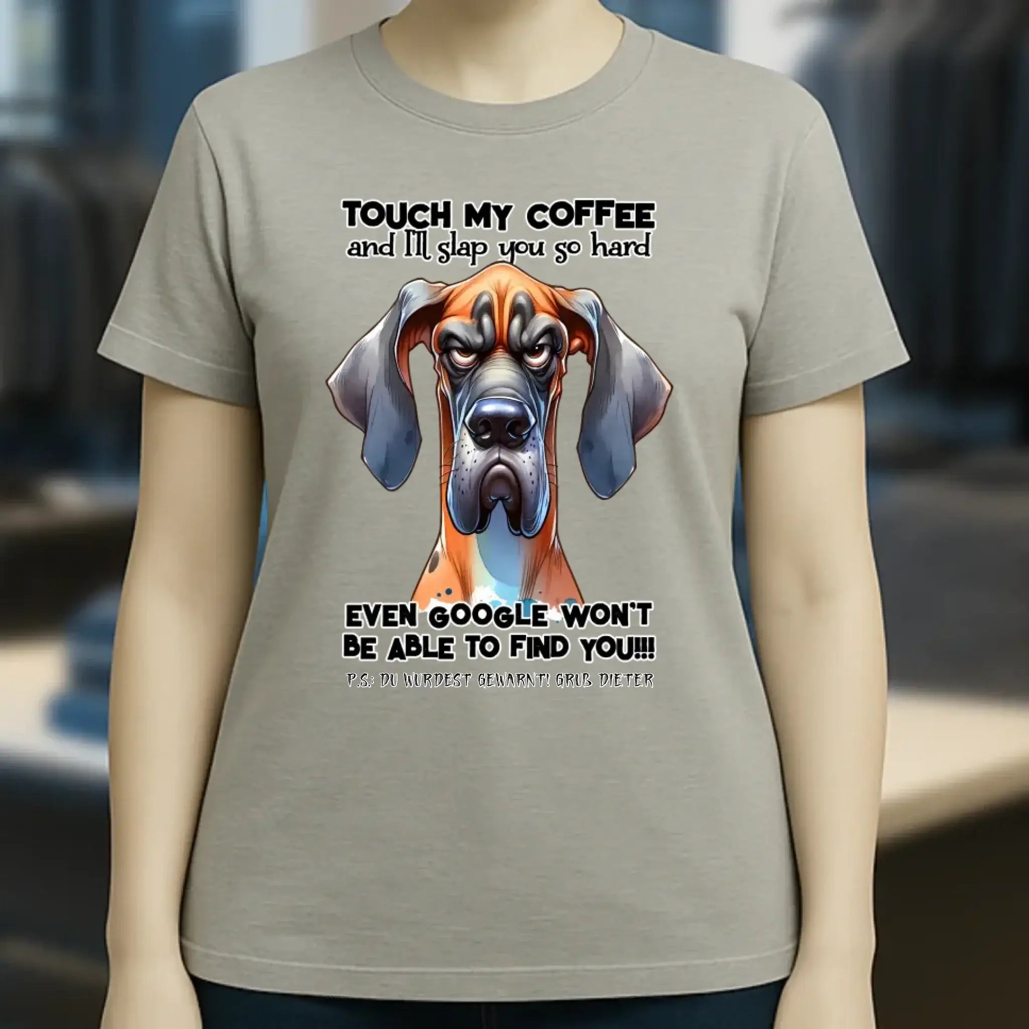 Coffee-Dog • Kaffee • Hund • Ladies Premium T-Shirt XS-2XL aus Bio-Baumwolle für Damen • Exklusivdesign • personalisiert