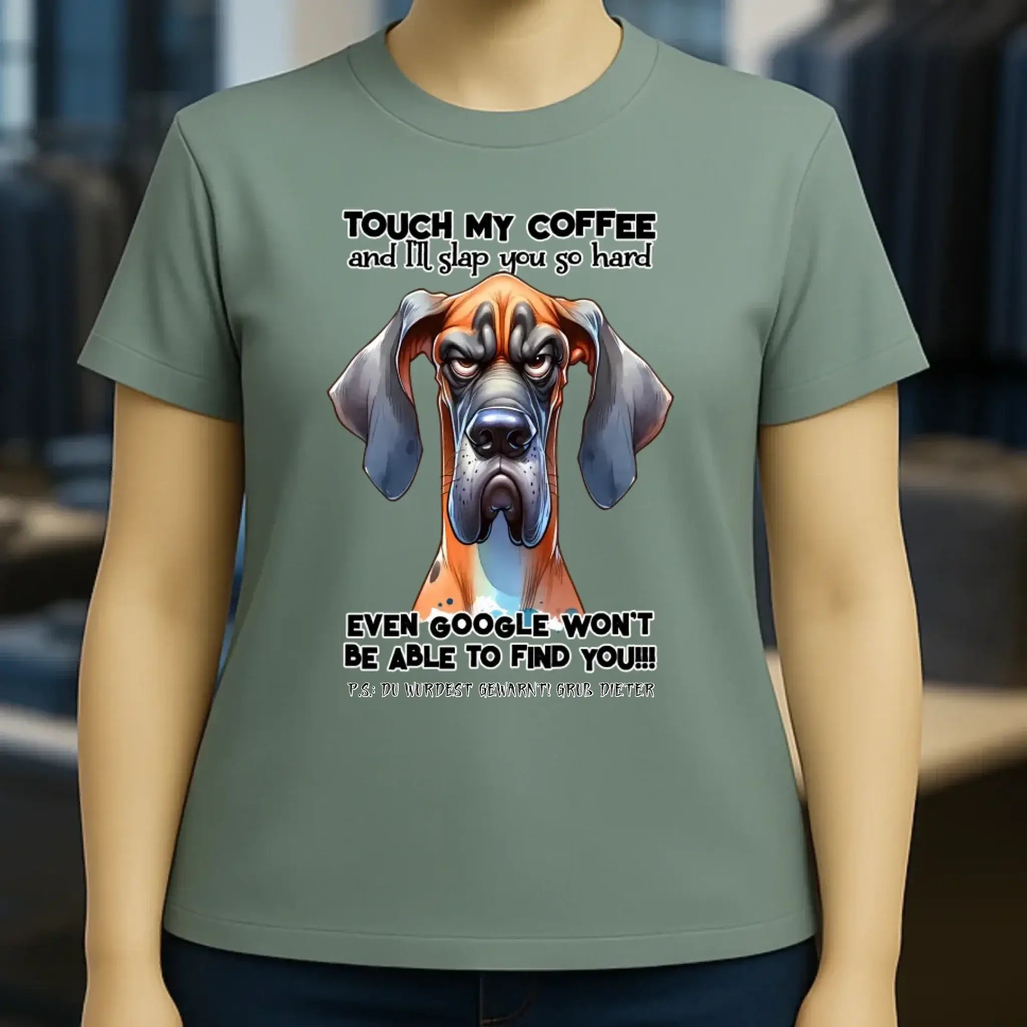 Coffee-Dog • Kaffee • Hund • Ladies Premium T-Shirt XS-2XL aus Bio-Baumwolle für Damen • Exklusivdesign • personalisiert