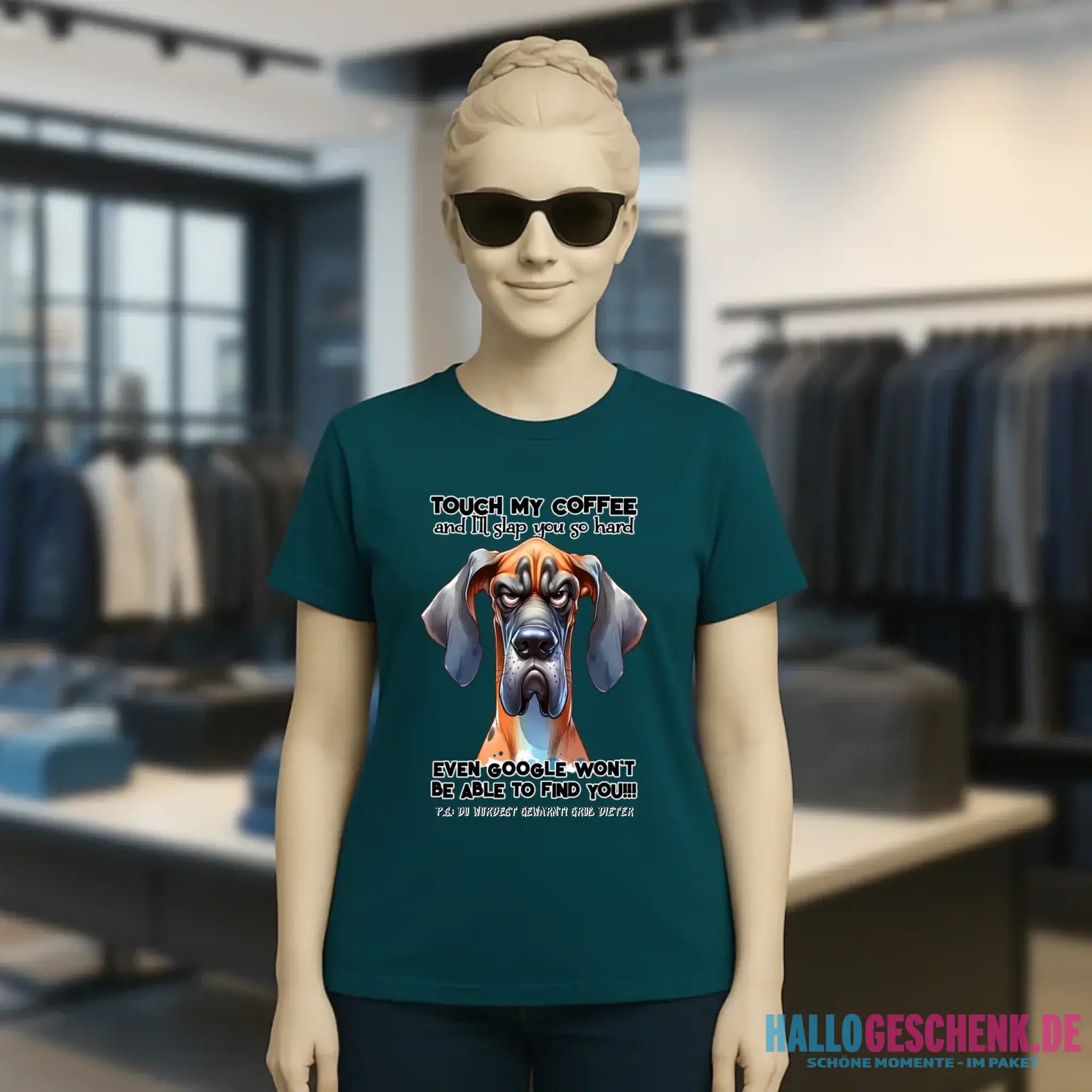 Coffee-Dog • Kaffee • Hund • Ladies Premium T-Shirt XS-2XL aus Bio-Baumwolle für Damen • Exklusivdesign • personalisiert
