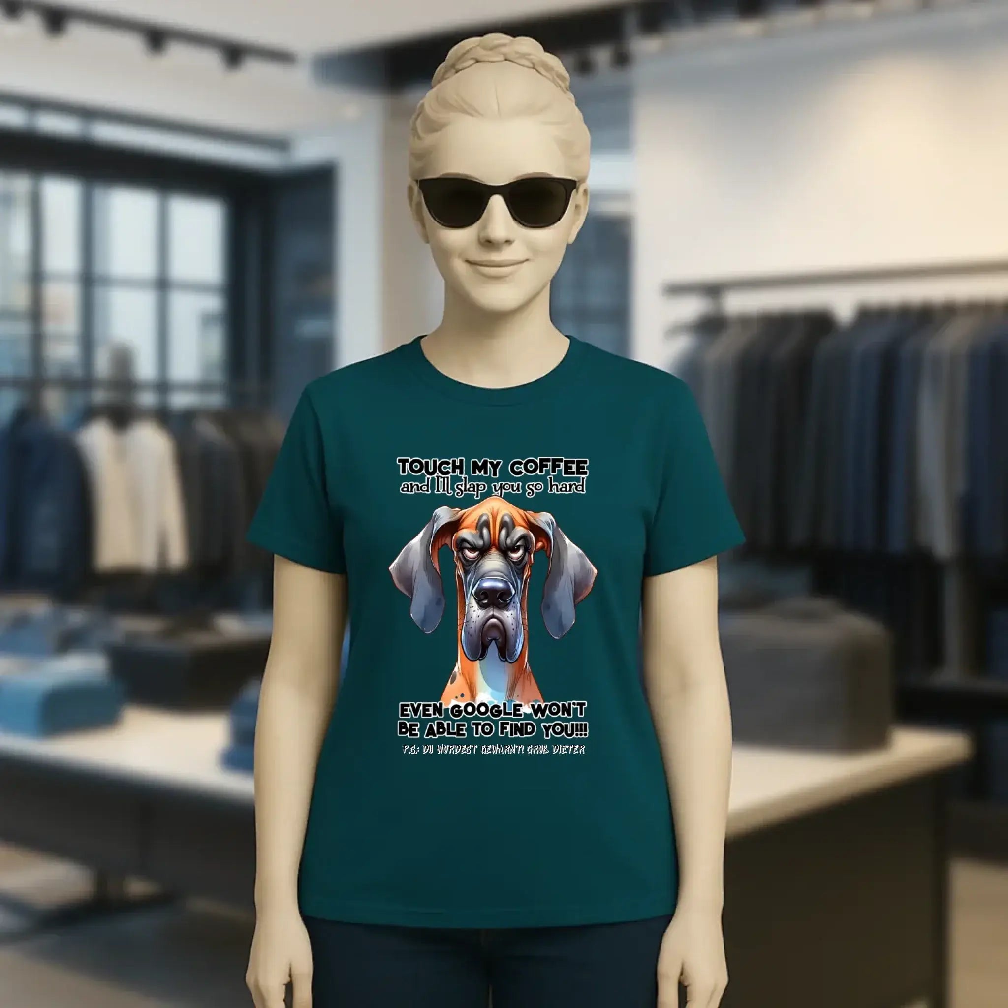 Coffee-Dog • Kaffee • Hund • Ladies Premium T-Shirt XS-2XL aus Bio-Baumwolle für Damen • Exklusivdesign • personalisiert