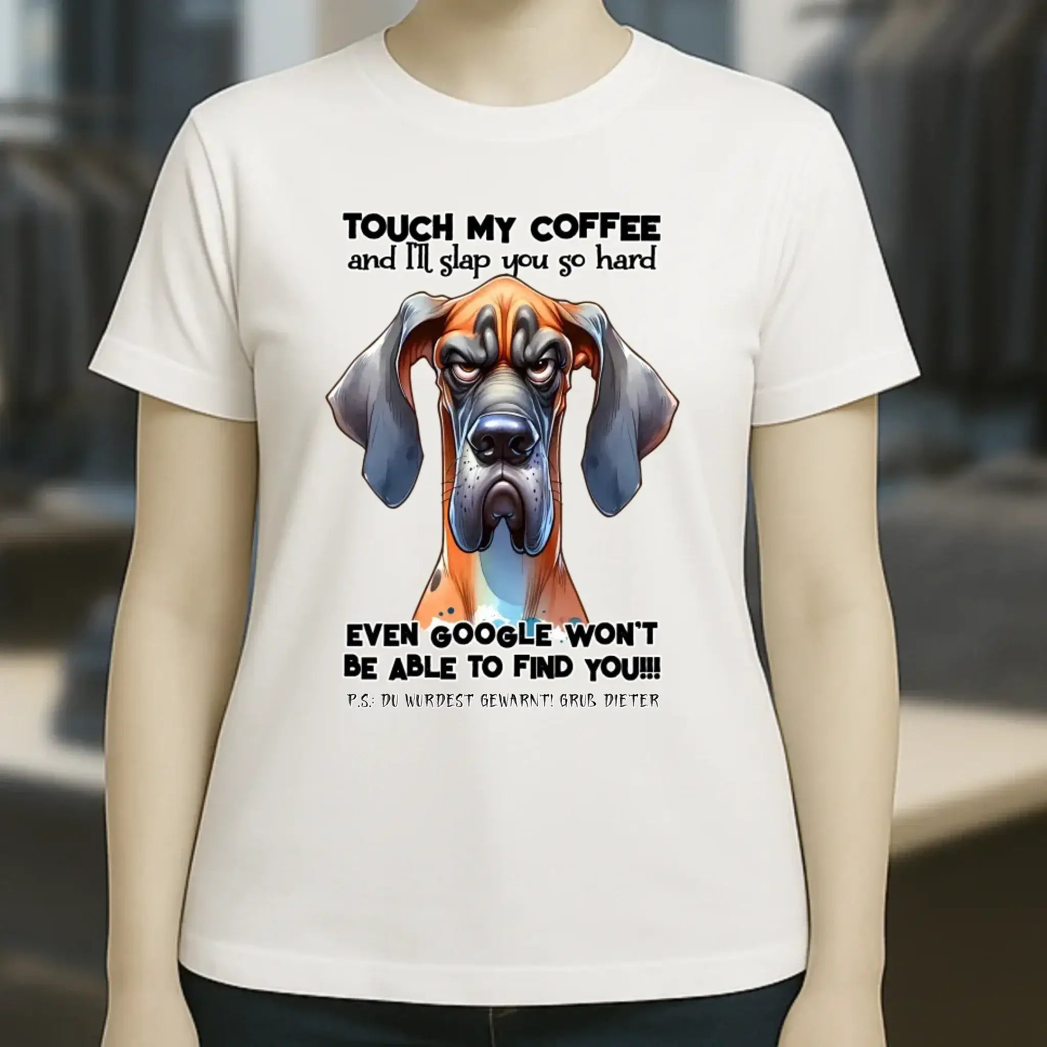 Coffee-Dog • Kaffee • Hund • Ladies Premium T-Shirt XS-2XL aus Bio-Baumwolle für Damen • Exklusivdesign • personalisiert