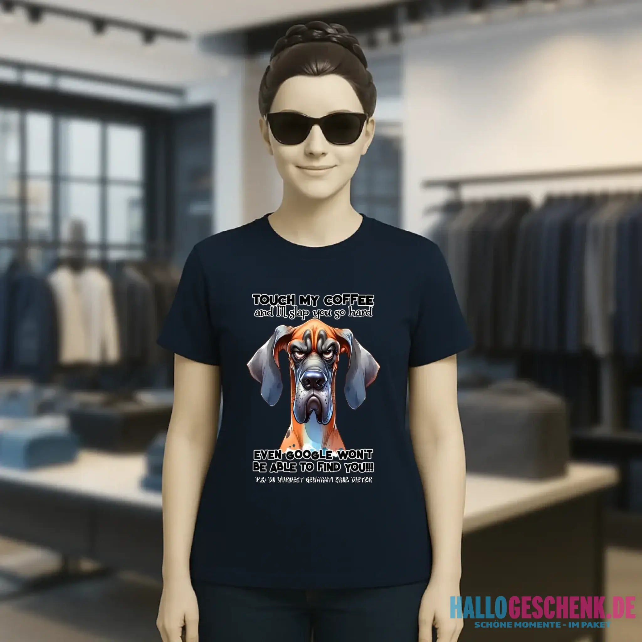 Coffee-Dog • Kaffee • Hund • Ladies Premium T-Shirt XS-2XL aus Bio-Baumwolle für Damen • Exklusivdesign • personalisiert