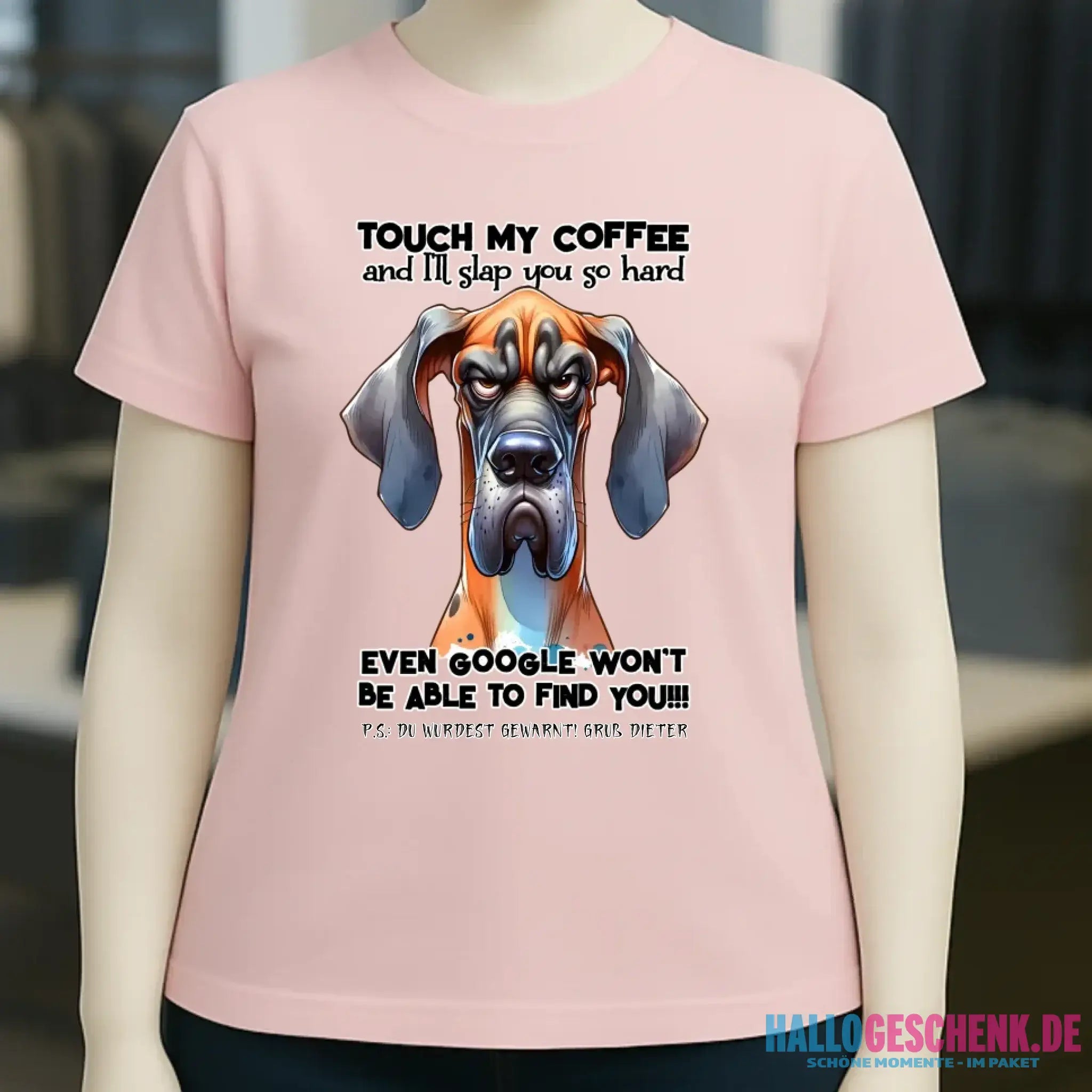 Coffee-Dog • Kaffee • Hund • Ladies Premium T-Shirt XS-2XL aus Bio-Baumwolle für Damen • Exklusivdesign • personalisiert