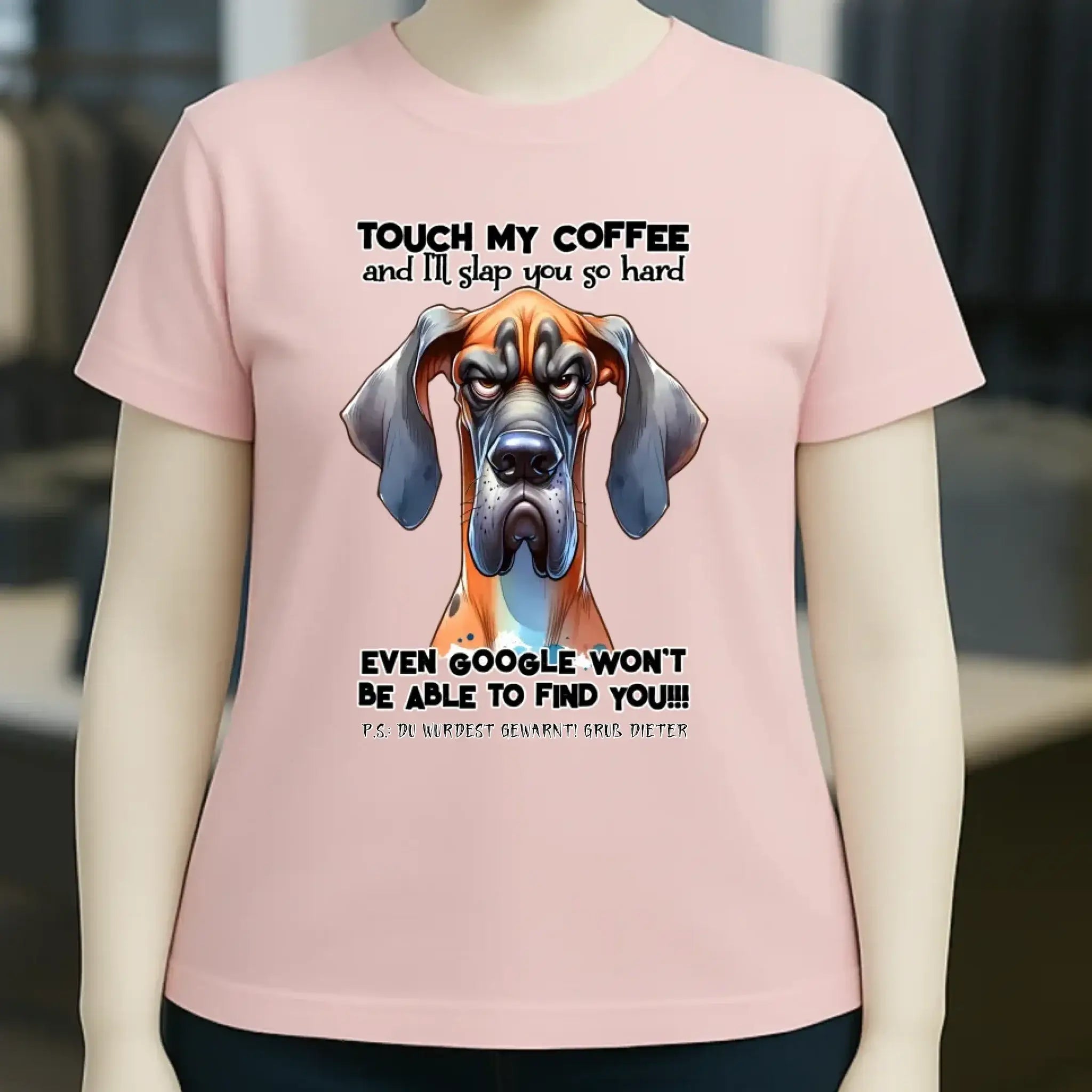 Coffee-Dog • Kaffee • Hund • Ladies Premium T-Shirt XS-2XL aus Bio-Baumwolle für Damen • Exklusivdesign • personalisiert