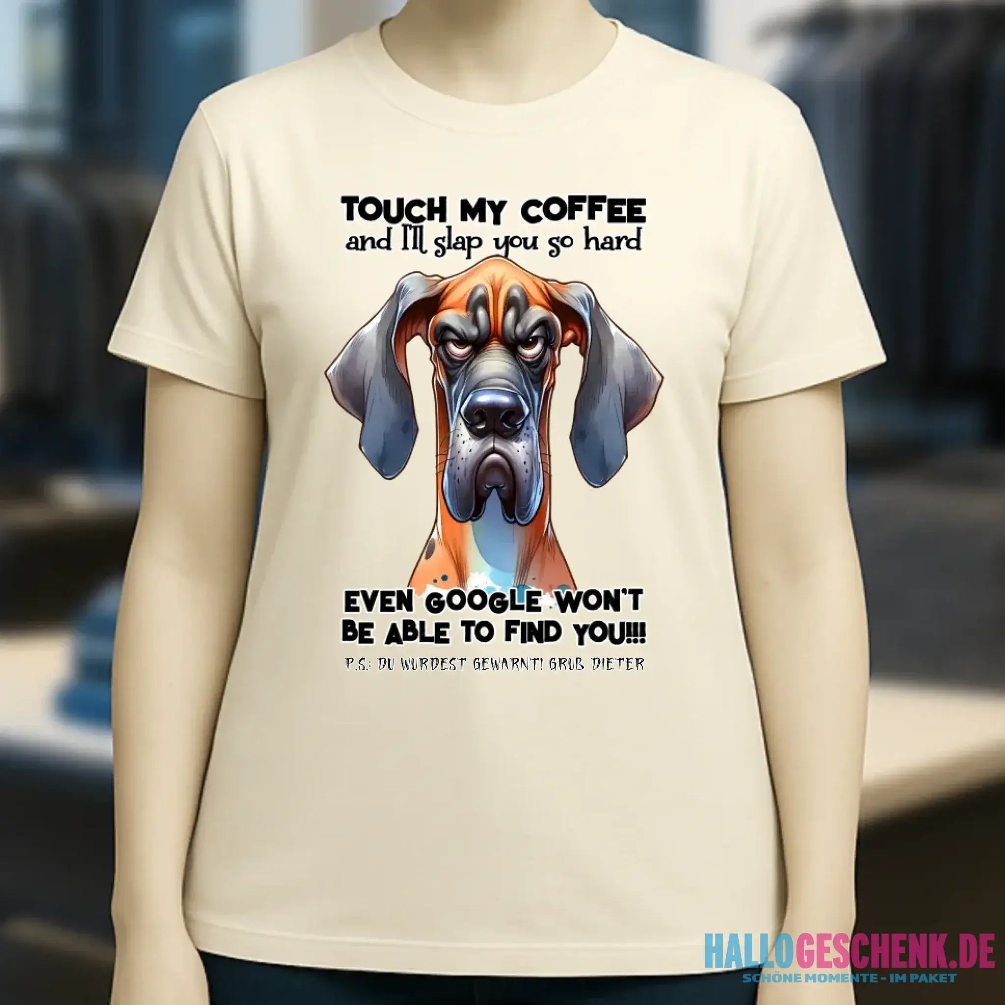 Coffee-Dog • Kaffee • Hund • Ladies Premium T-Shirt XS-2XL aus Bio-Baumwolle für Damen • Exklusivdesign • personalisiert