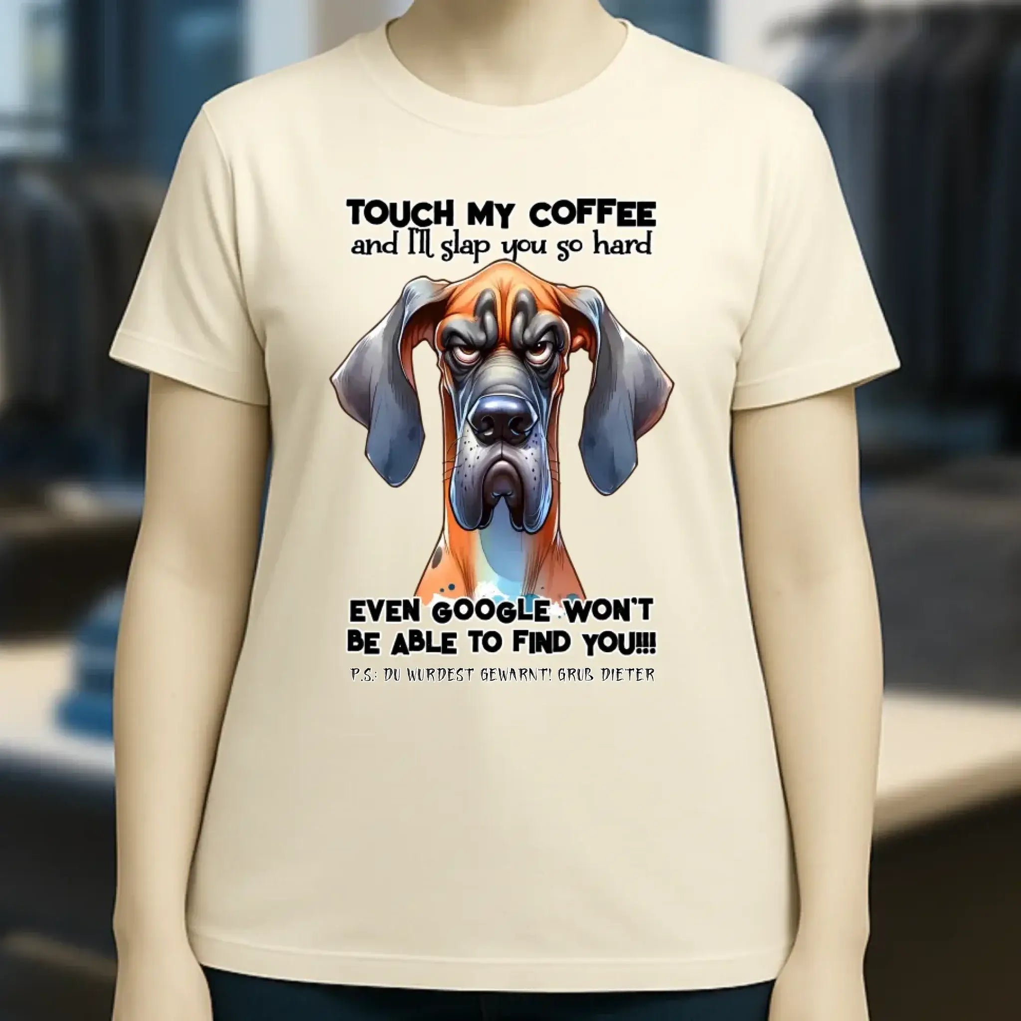 Coffee-Dog • Kaffee • Hund • Ladies Premium T-Shirt XS-2XL aus Bio-Baumwolle für Damen • Exklusivdesign • personalisiert