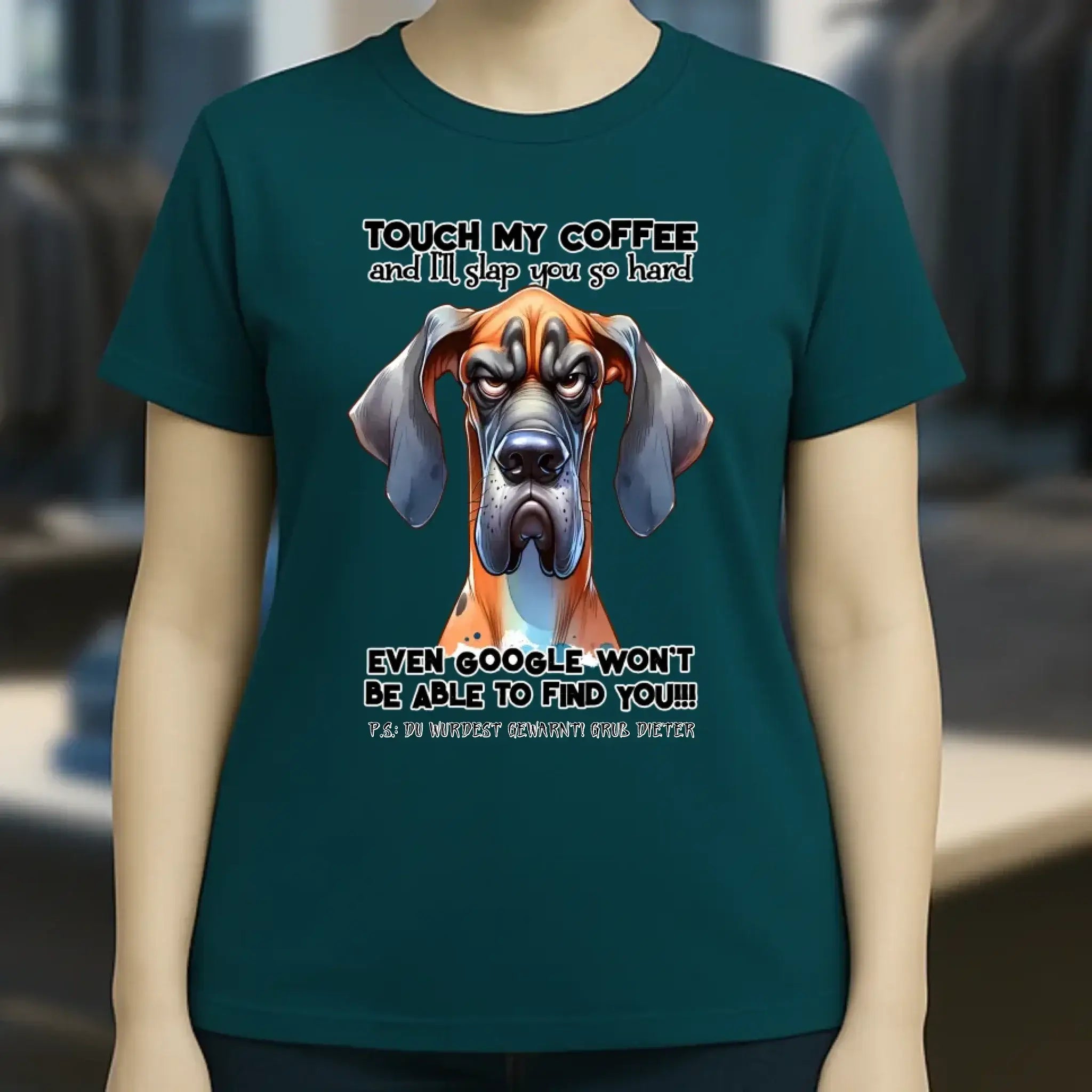 Coffee-Dog • Kaffee • Hund • Ladies Premium T-Shirt XS-2XL aus Bio-Baumwolle für Damen • Exklusivdesign • personalisiert