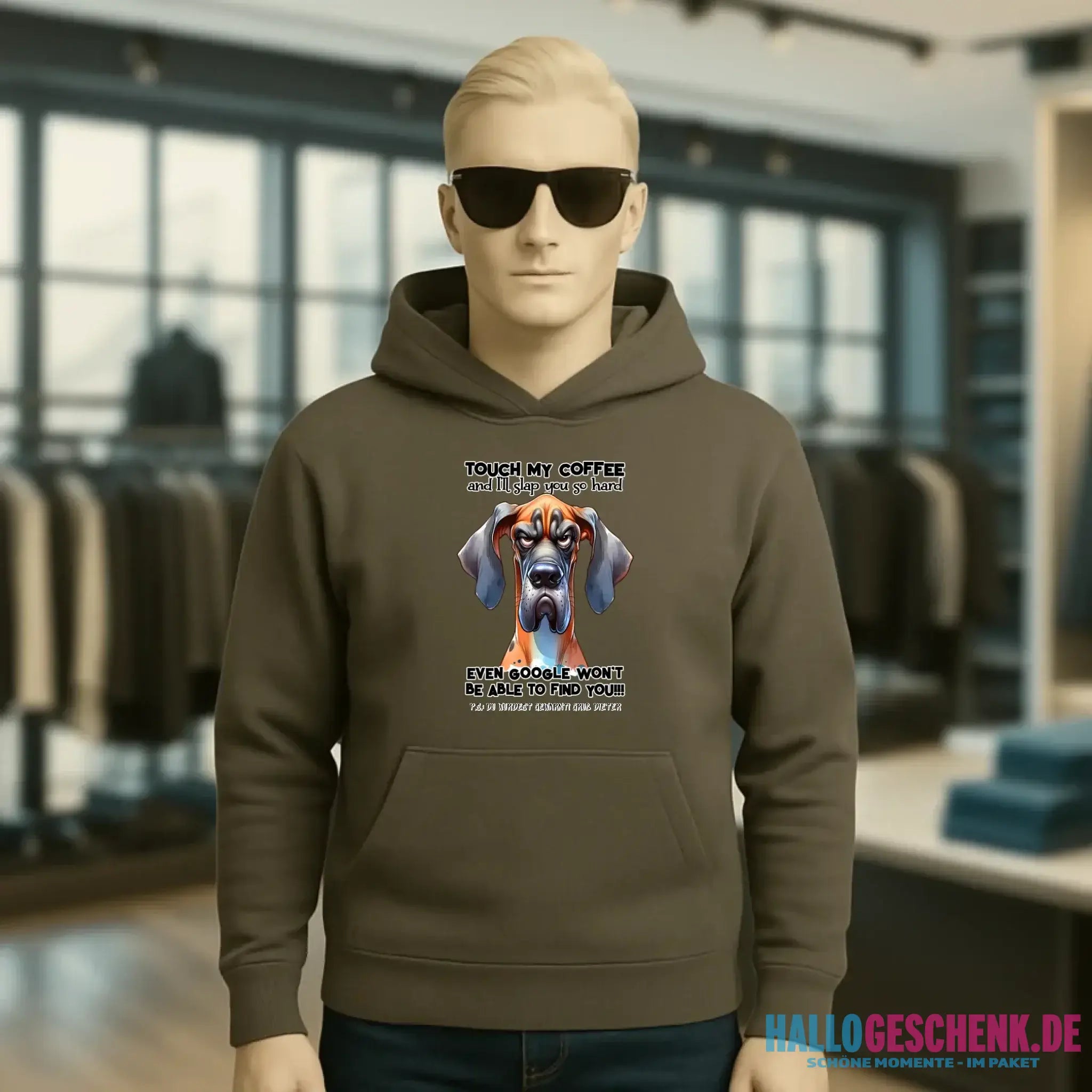Coffee-Dog • Kaffee • Hund • Unisex Premium Hoodie XS-5XL aus Bio-Baumwolle für Damen & Herren • Exklusivdesign • personalisiert
