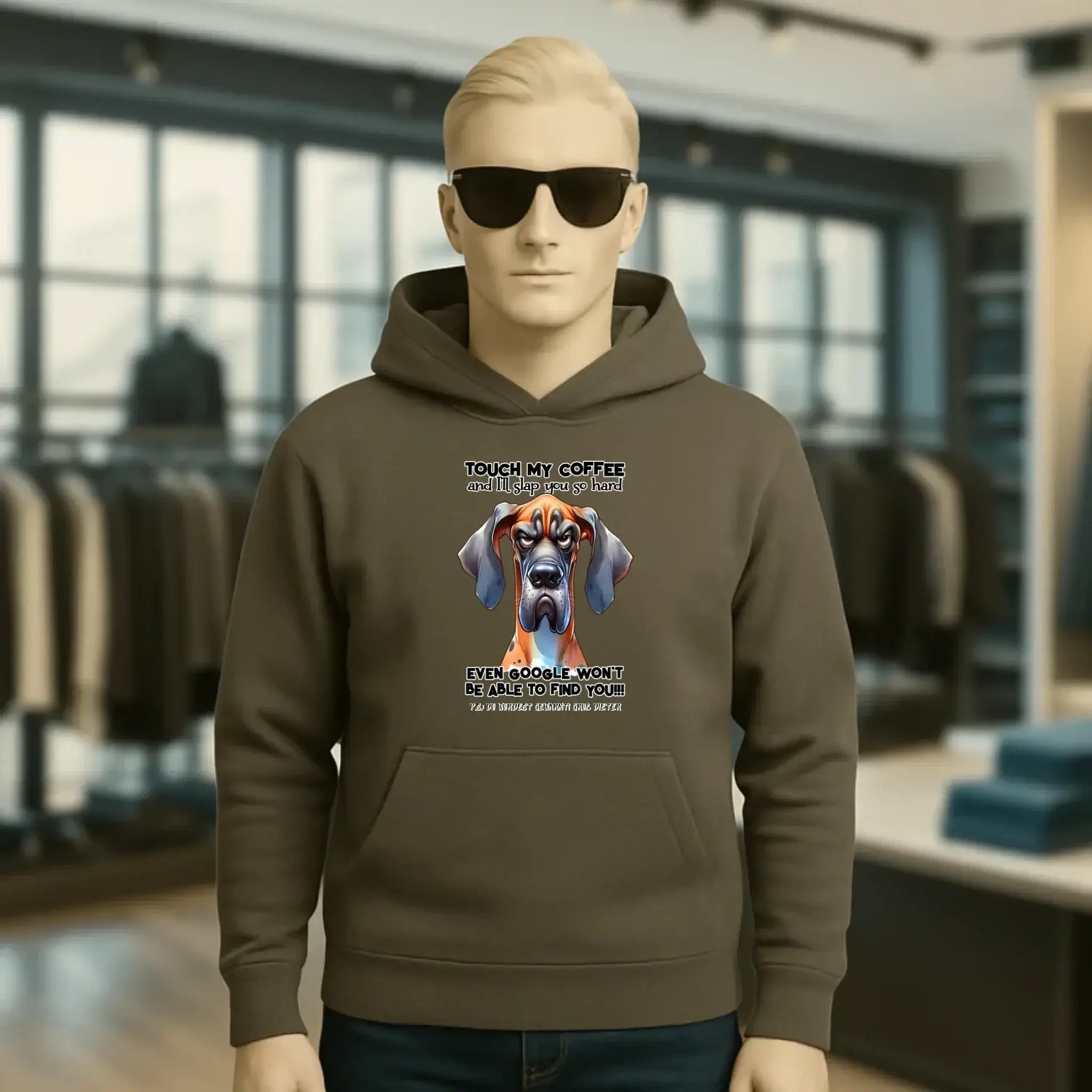 Coffee-Dog • Kaffee • Hund • Unisex Premium Hoodie XS-5XL aus Bio-Baumwolle für Damen & Herren • Exklusivdesign • personalisiert