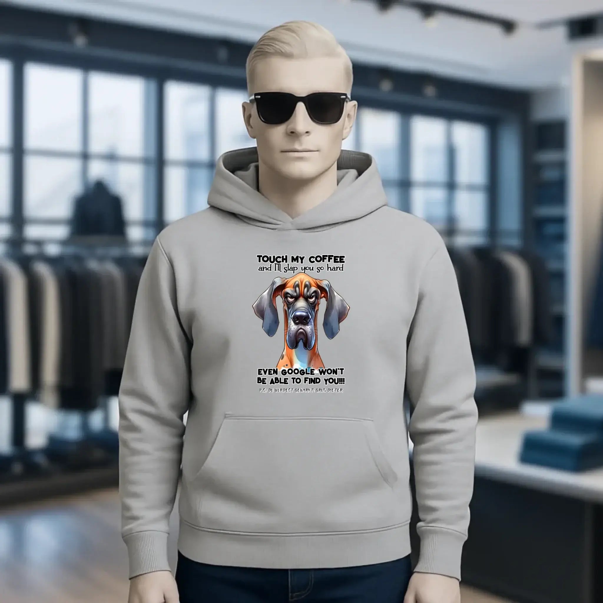 Coffee-Dog • Kaffee • Hund • Unisex Premium Hoodie XS-5XL aus Bio-Baumwolle für Damen & Herren • Exklusivdesign • personalisiert
