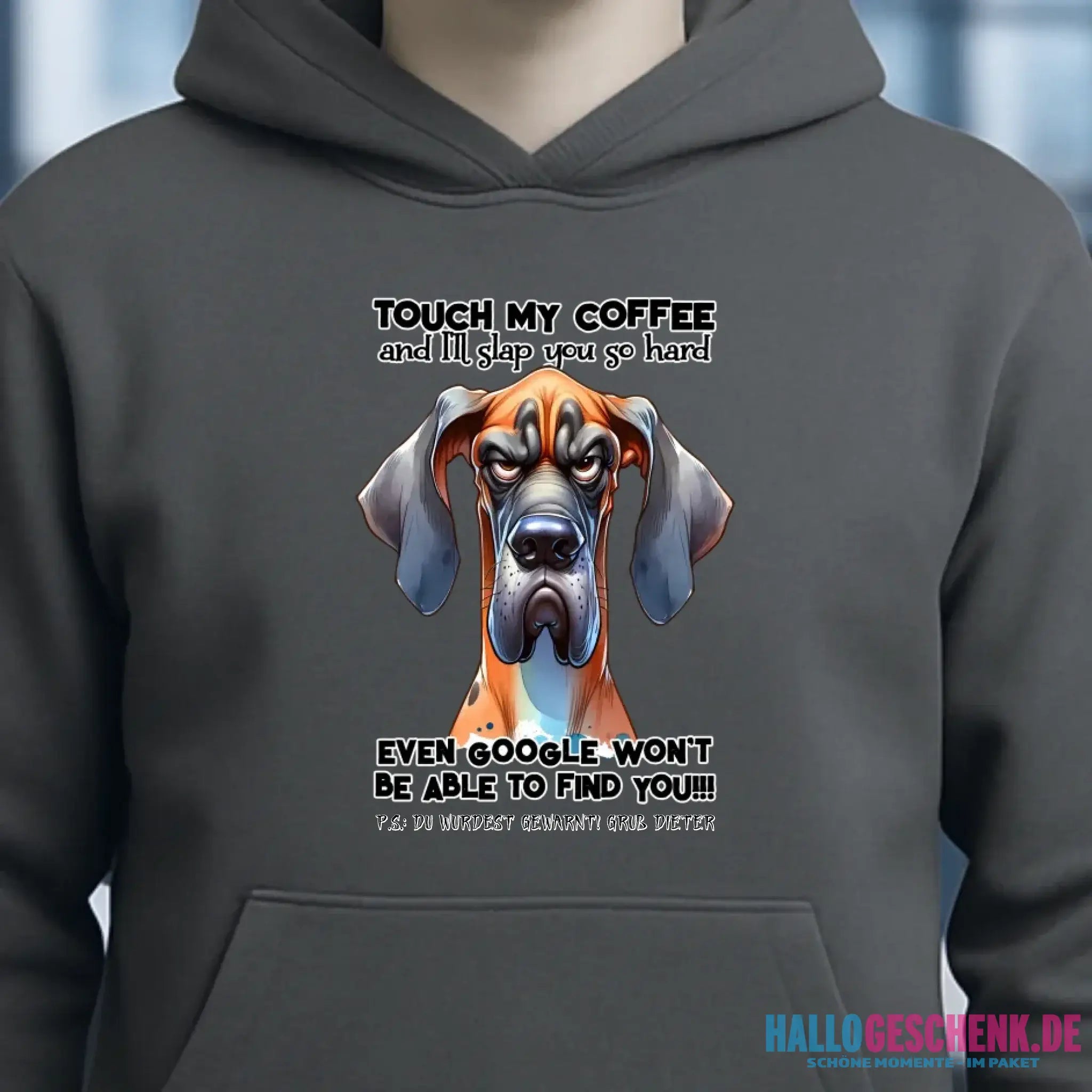 Coffee-Dog • Kaffee • Hund • Unisex Premium Hoodie XS-5XL aus Bio-Baumwolle für Damen & Herren • Exklusivdesign • personalisiert