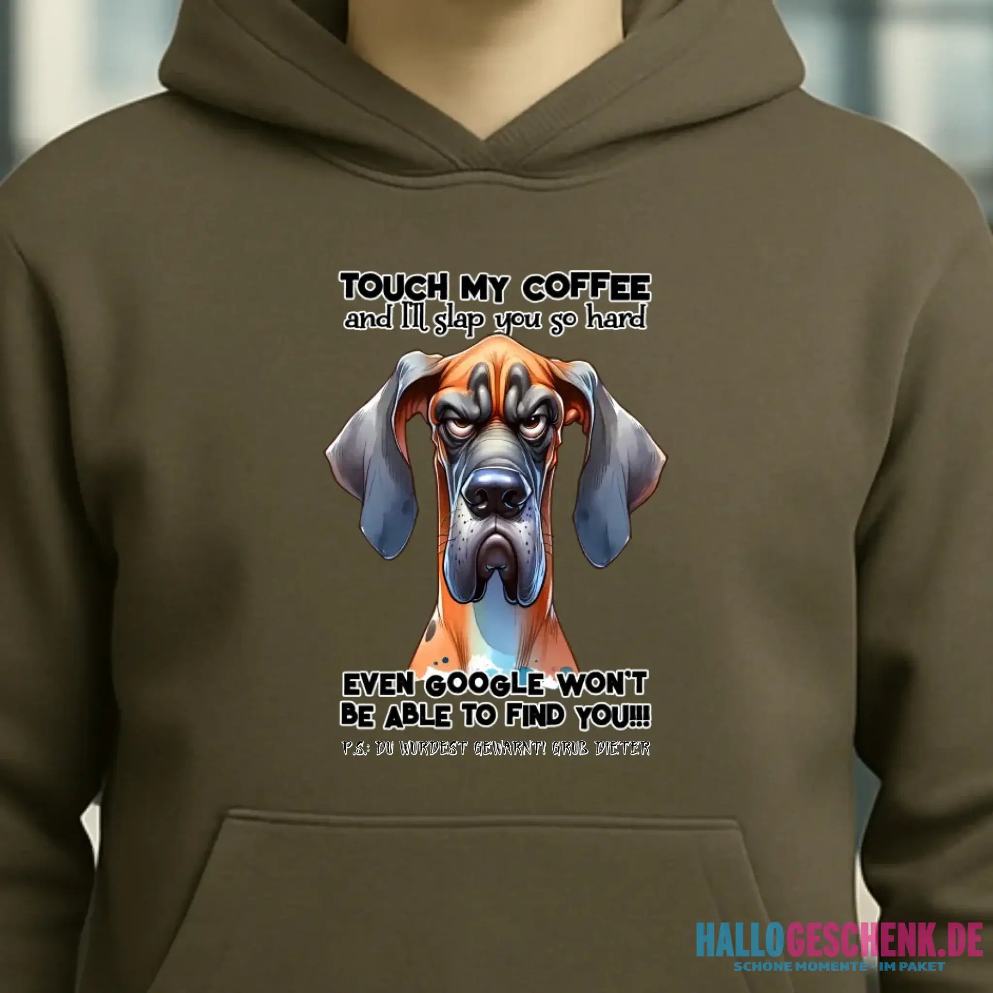 Coffee-Dog • Kaffee • Hund • Unisex Premium Hoodie XS-5XL aus Bio-Baumwolle für Damen & Herren • Exklusivdesign • personalisiert