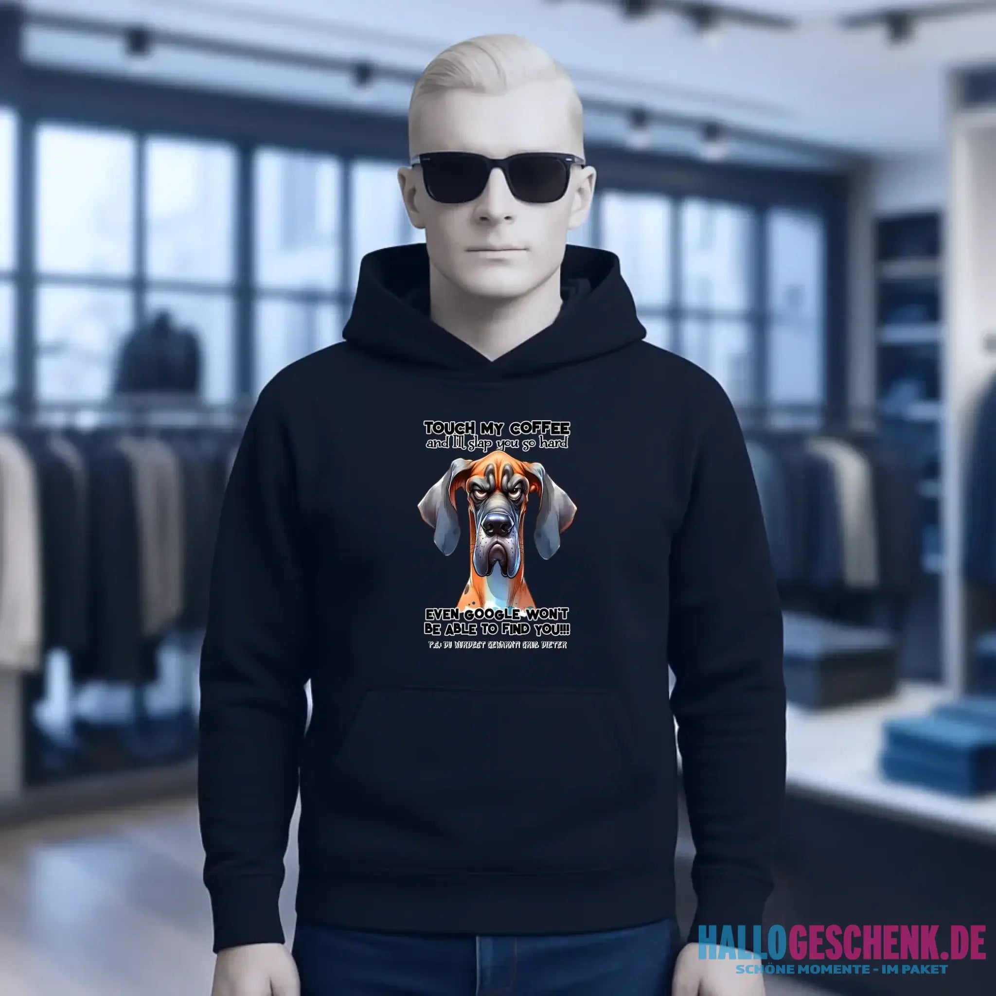 Coffee-Dog • Kaffee • Hund • Unisex Premium Hoodie XS-5XL aus Bio-Baumwolle für Damen & Herren • Exklusivdesign • personalisiert