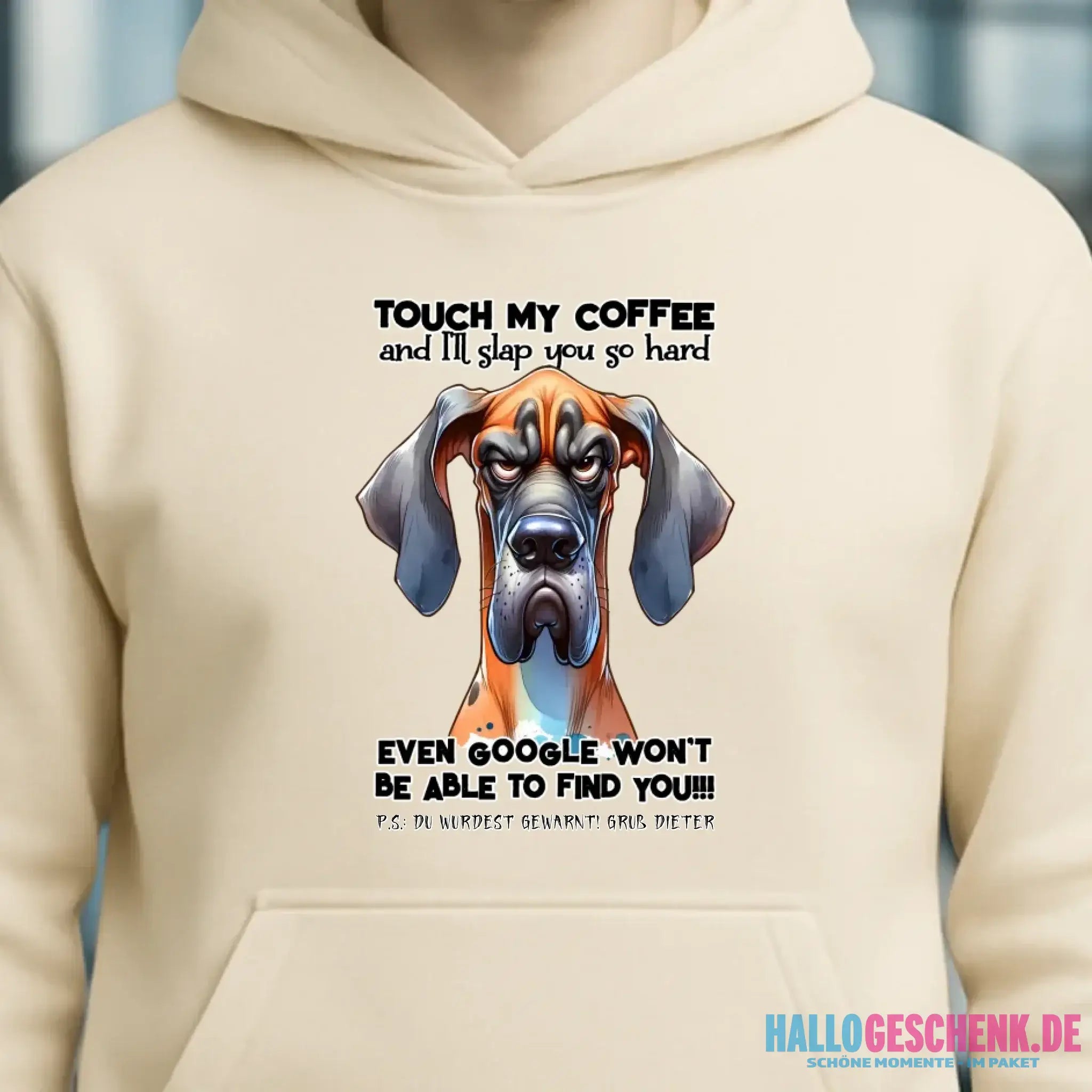 Coffee-Dog • Kaffee • Hund • Unisex Premium Hoodie XS-5XL aus Bio-Baumwolle für Damen & Herren • Exklusivdesign • personalisiert