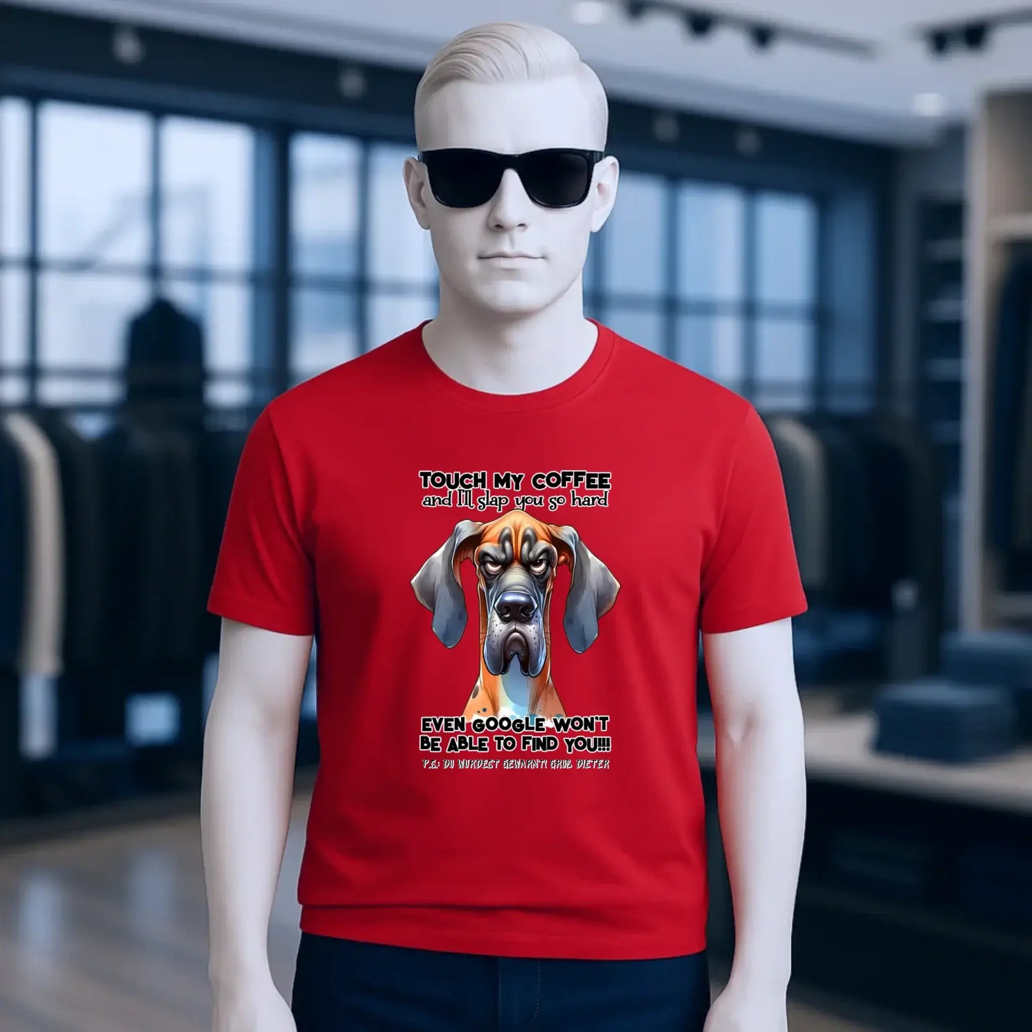 Coffee-Dog • Kaffee • Hund • Unisex Premium T-Shirt XS-5XL aus Bio-Baumwolle für Damen & Herren • Exklusivdesign • personalisiert