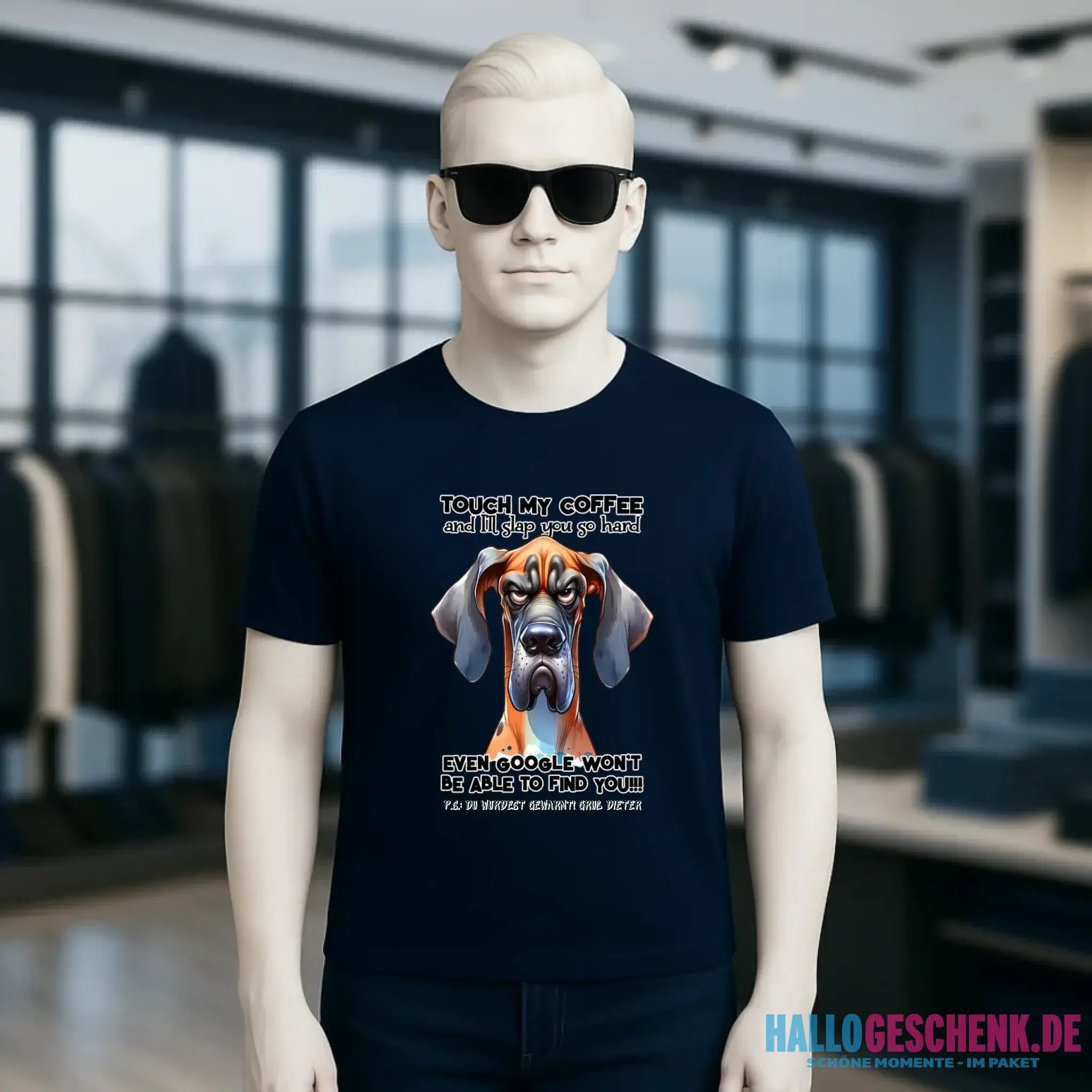 Coffee-Dog • Kaffee • Hund • Unisex Premium T-Shirt XS-5XL aus Bio-Baumwolle für Damen & Herren • Exklusivdesign • personalisiert