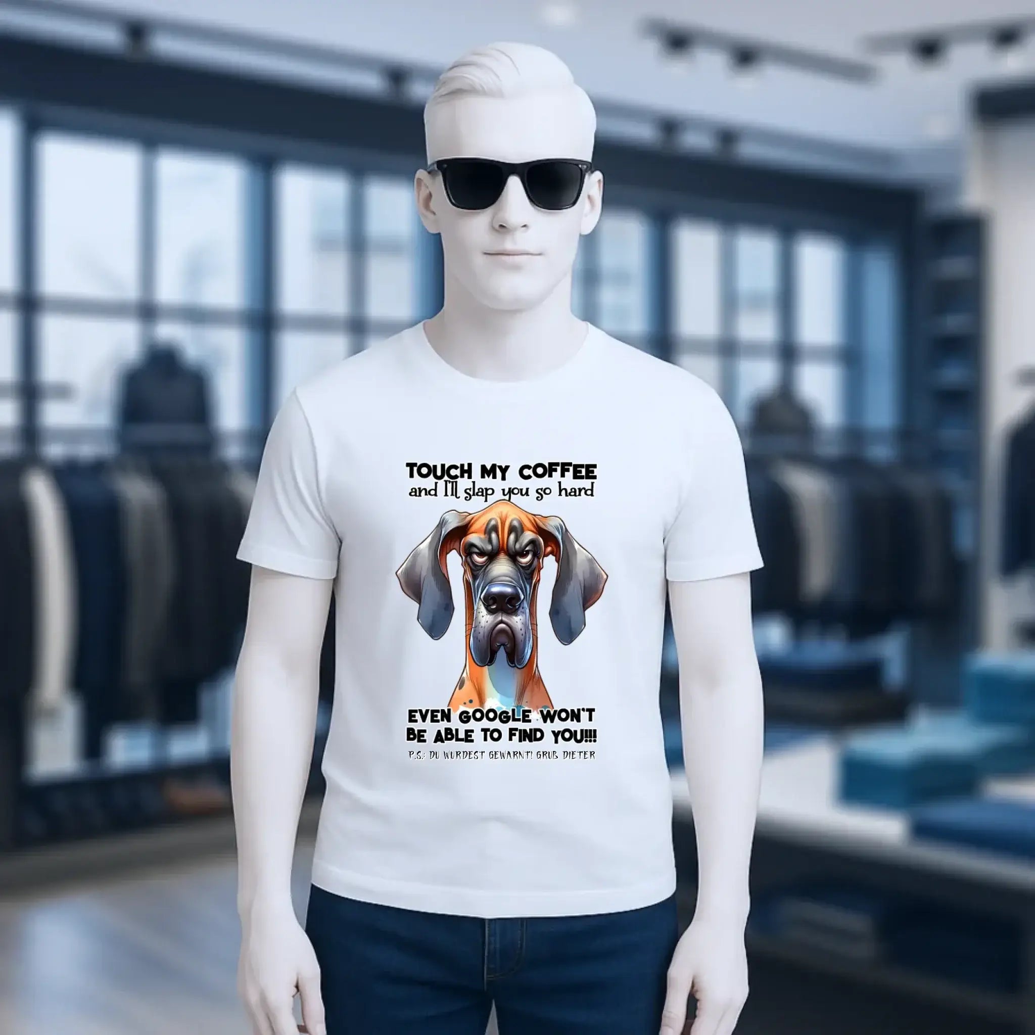 Coffee-Dog • Kaffee • Hund • Unisex Premium T-Shirt XS-5XL aus Bio-Baumwolle für Damen & Herren • Exklusivdesign • personalisiert