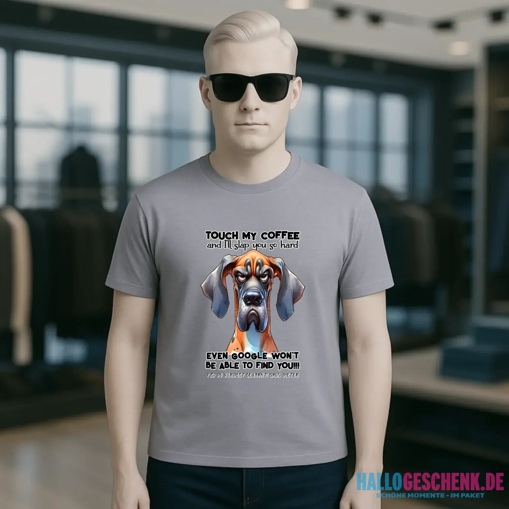Coffee-Dog • Kaffee • Hund • Unisex Premium T-Shirt XS-5XL aus Bio-Baumwolle für Damen & Herren • Exklusivdesign • personalisiert