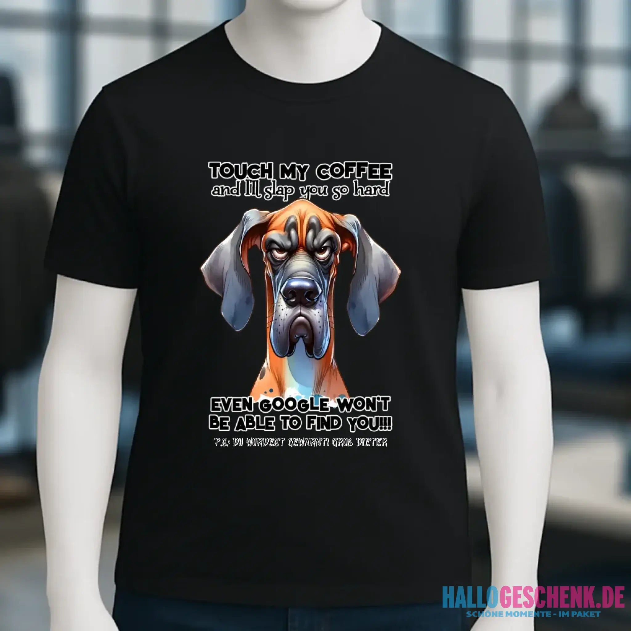 Coffee-Dog • Kaffee • Hund • Unisex Premium T-Shirt XS-5XL aus Bio-Baumwolle für Damen & Herren • Exklusivdesign • personalisiert