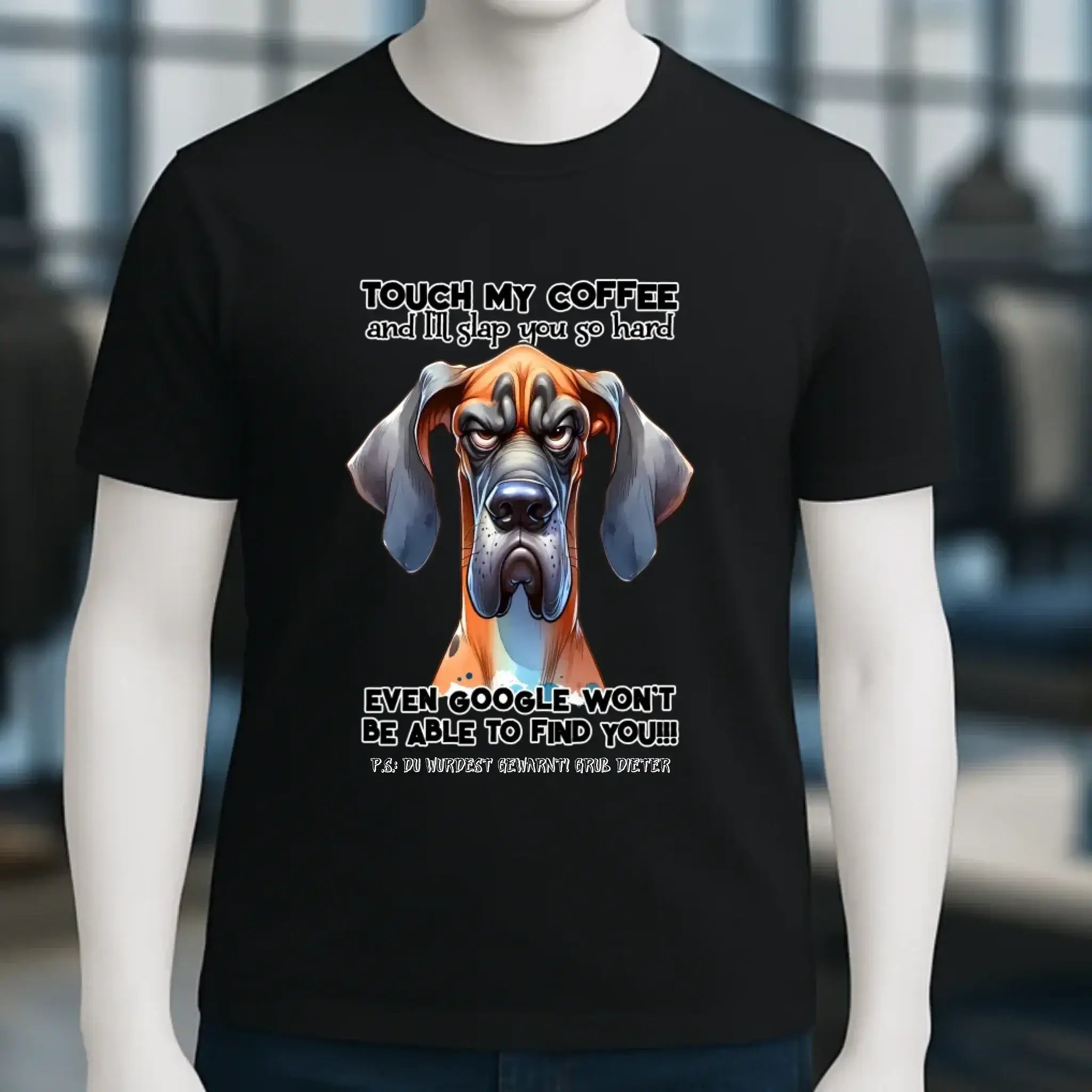 Coffee-Dog • Kaffee • Hund • Unisex Premium T-Shirt XS-5XL aus Bio-Baumwolle für Damen & Herren • Exklusivdesign • personalisiert