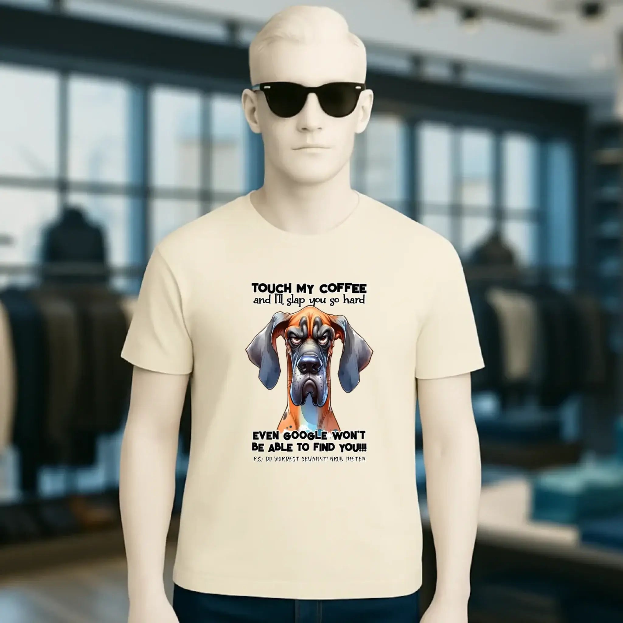 Coffee-Dog • Kaffee • Hund • Unisex Premium T-Shirt XS-5XL aus Bio-Baumwolle für Damen & Herren • Exklusivdesign • personalisiert