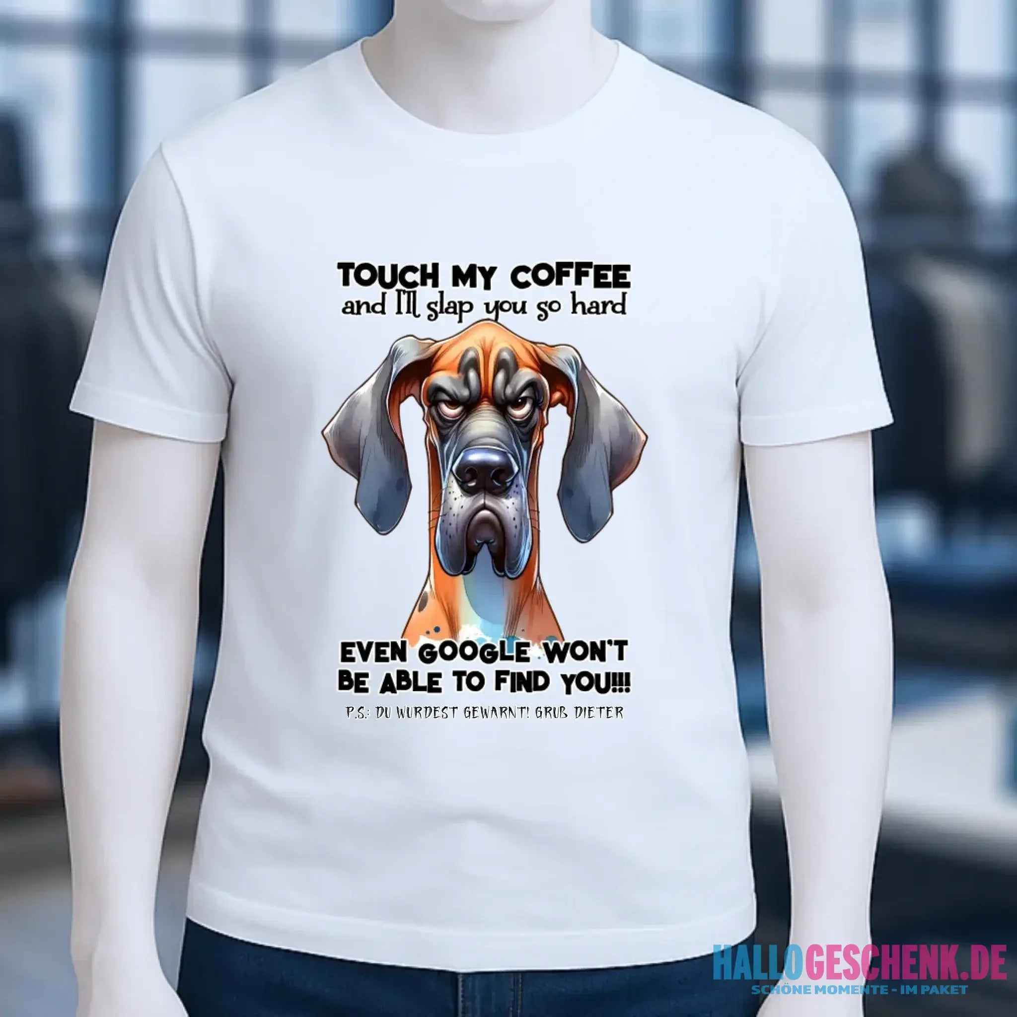 Coffee-Dog • Kaffee • Hund • Unisex Premium T-Shirt XS-5XL aus Bio-Baumwolle für Damen & Herren • Exklusivdesign • personalisiert