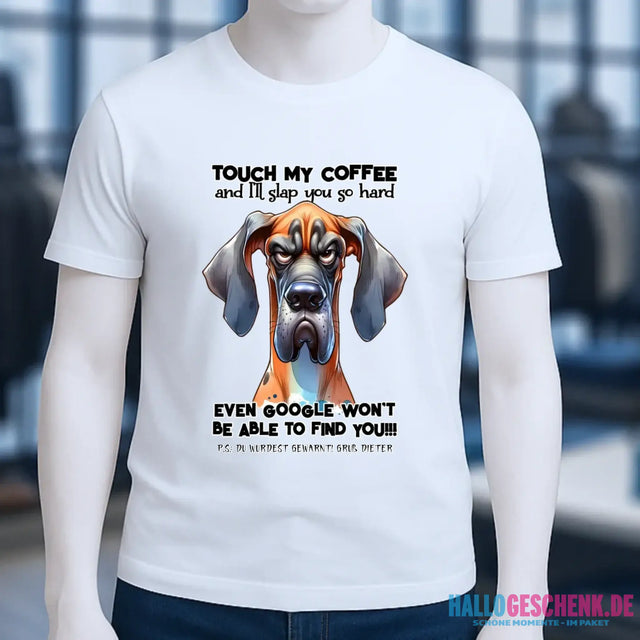 Coffee-Dog • Kaffee • Hund • Unisex Premium T-Shirt XS-5XL aus Bio-Baumwolle für Damen & Herren • Exklusivdesign • personalisiert