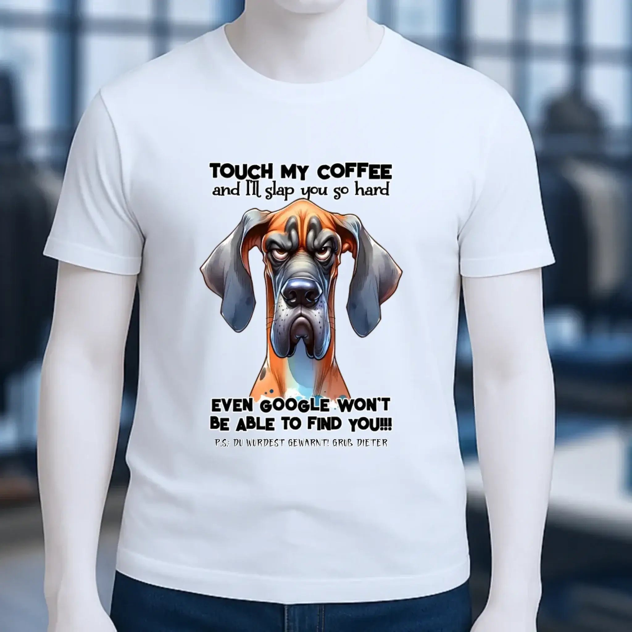 Coffee-Dog • Kaffee • Hund • Unisex Premium T-Shirt XS-5XL aus Bio-Baumwolle für Damen & Herren • Exklusivdesign • personalisiert