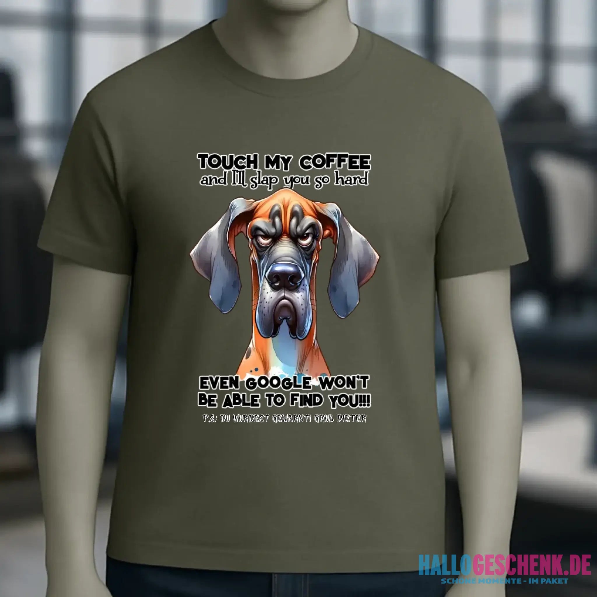 Coffee-Dog • Kaffee • Hund • Unisex Premium T-Shirt XS-5XL aus Bio-Baumwolle für Damen & Herren • Exklusivdesign • personalisiert